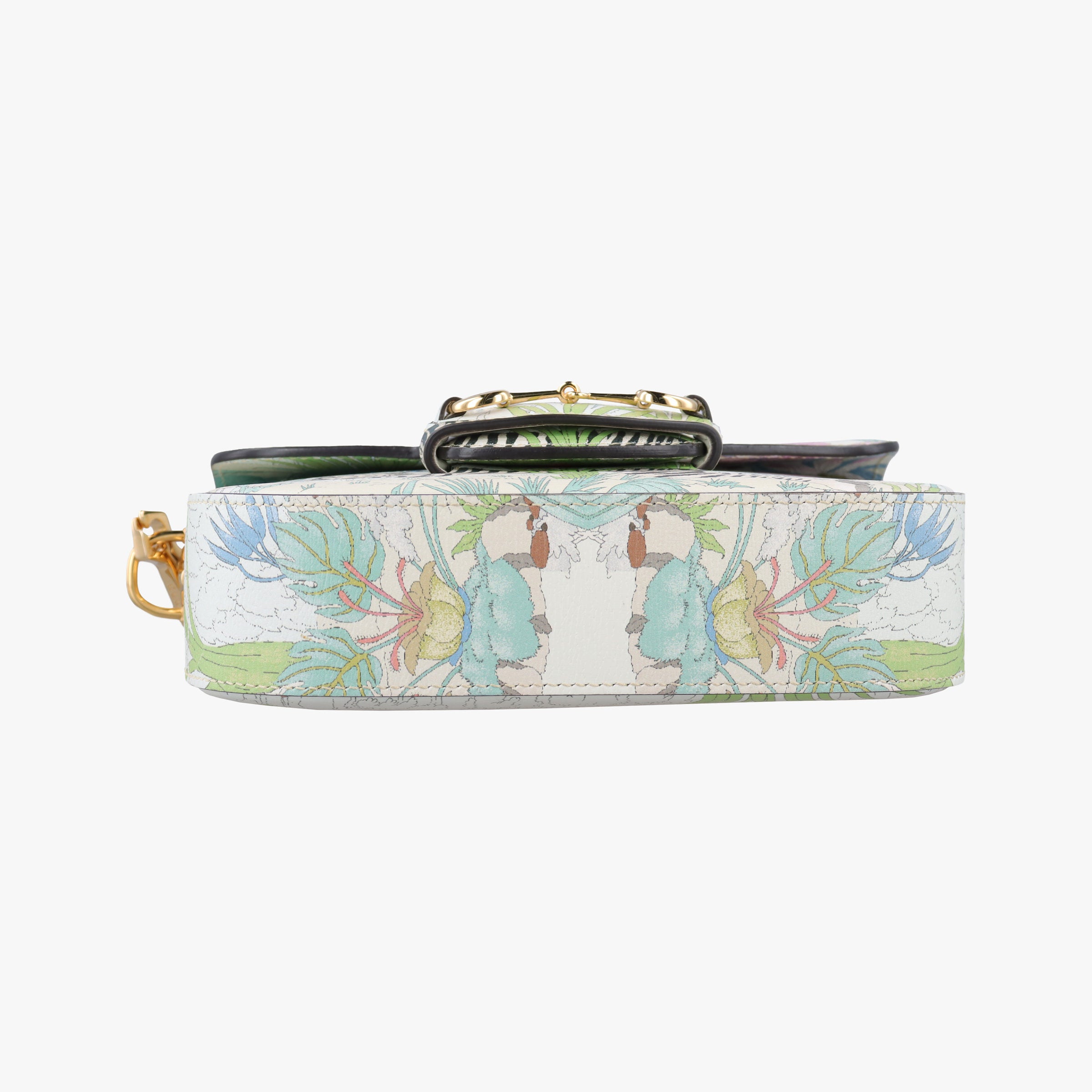 Pre-owned Gucci Horsebit 1955 WhitexMulticolour Leather 677266 shoulderbag | stylenewstar