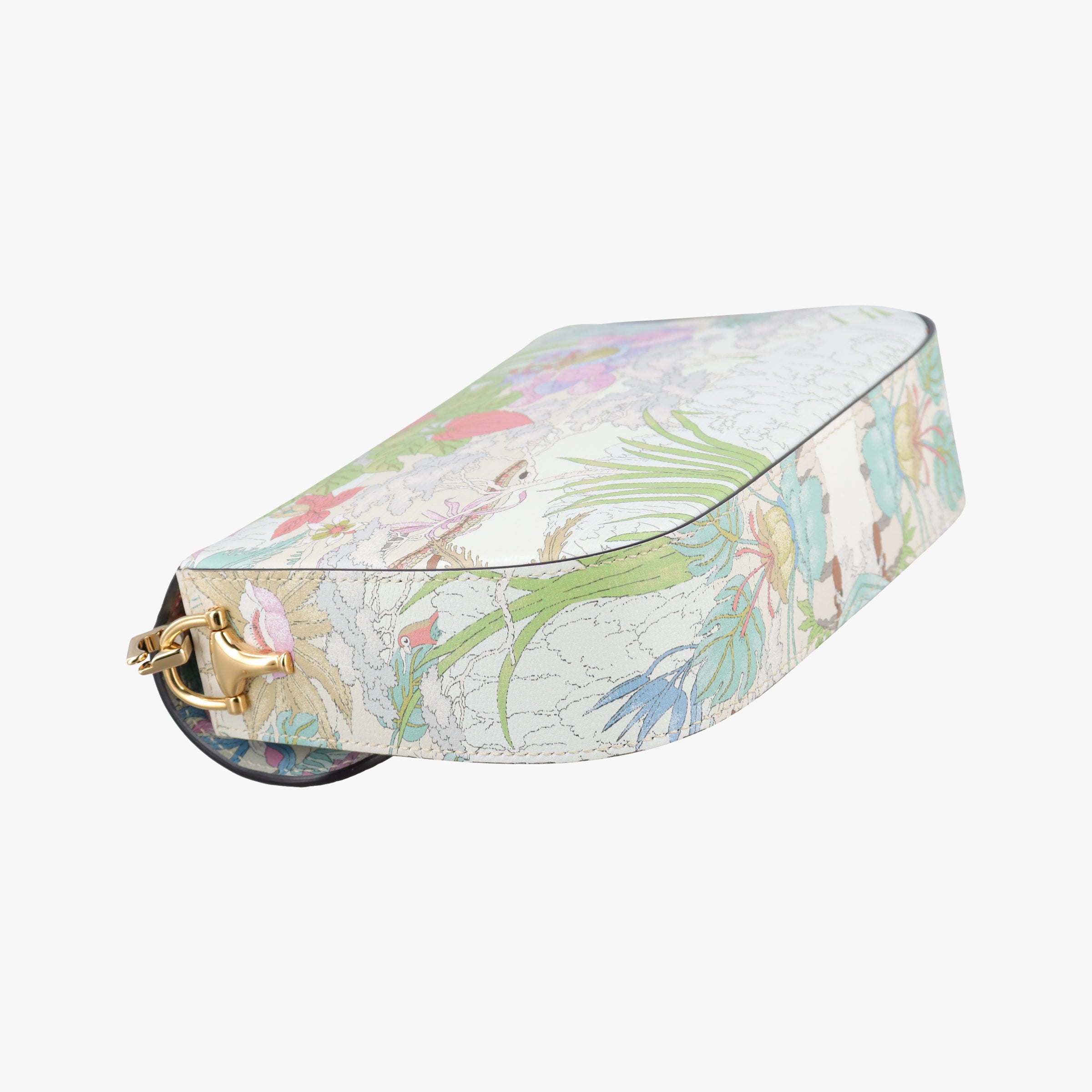 Pre-owned Gucci Horsebit 1955 WhitexMulticolour Leather 677266 shoulderbag | stylenewstar