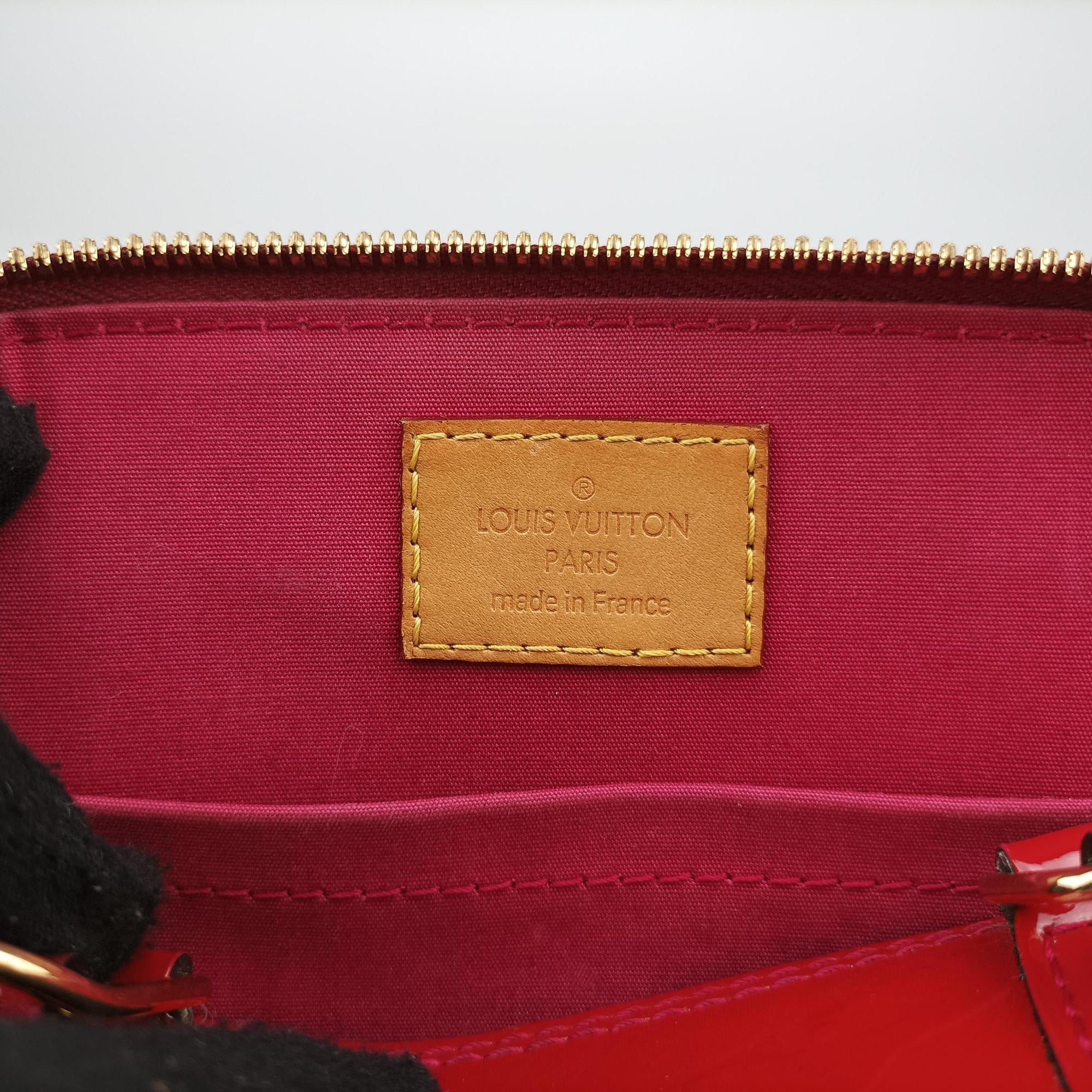 Pre-owned Louis Vuitton Alma BB pomme d'amour Vernis M91606 shoulderbag | stylenewstar