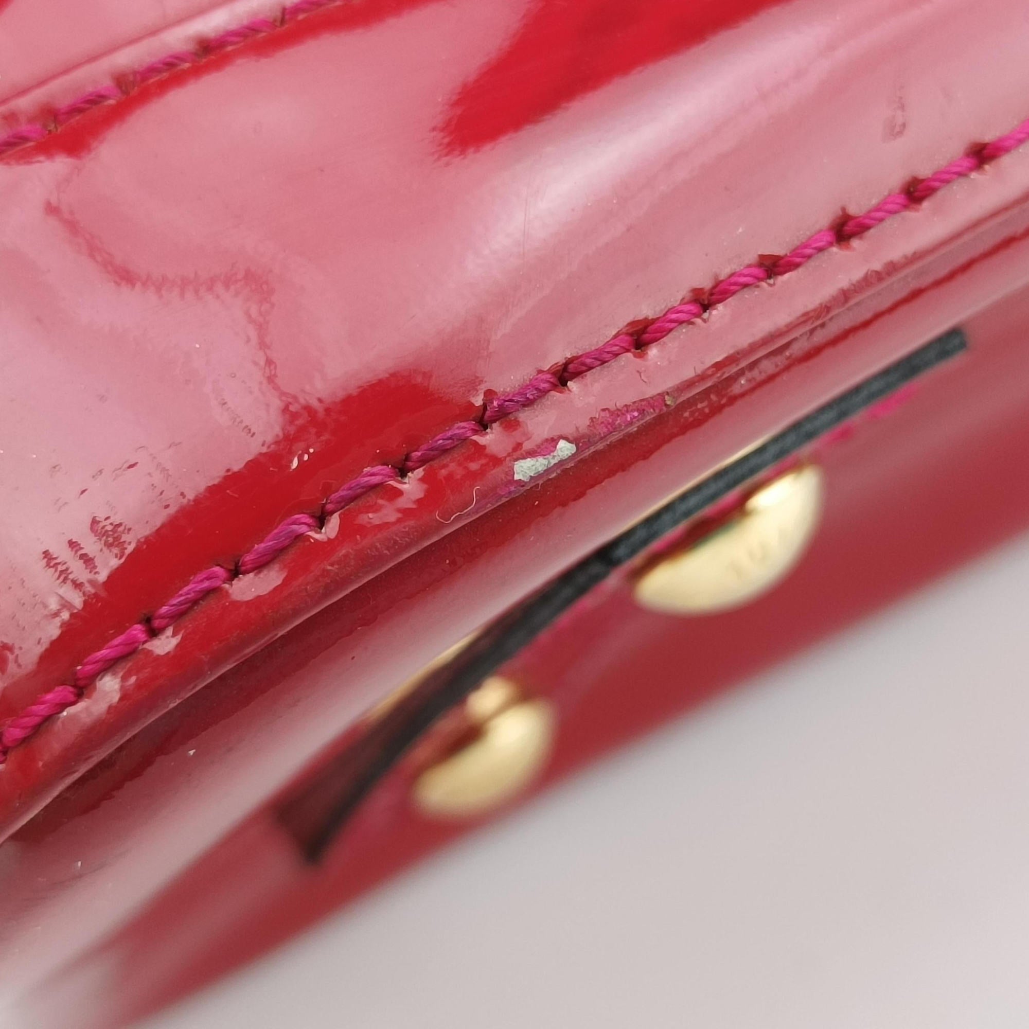 Pre-owned Louis Vuitton Alma BB pomme d'amour Vernis M91606 shoulderbag | stylenewstar