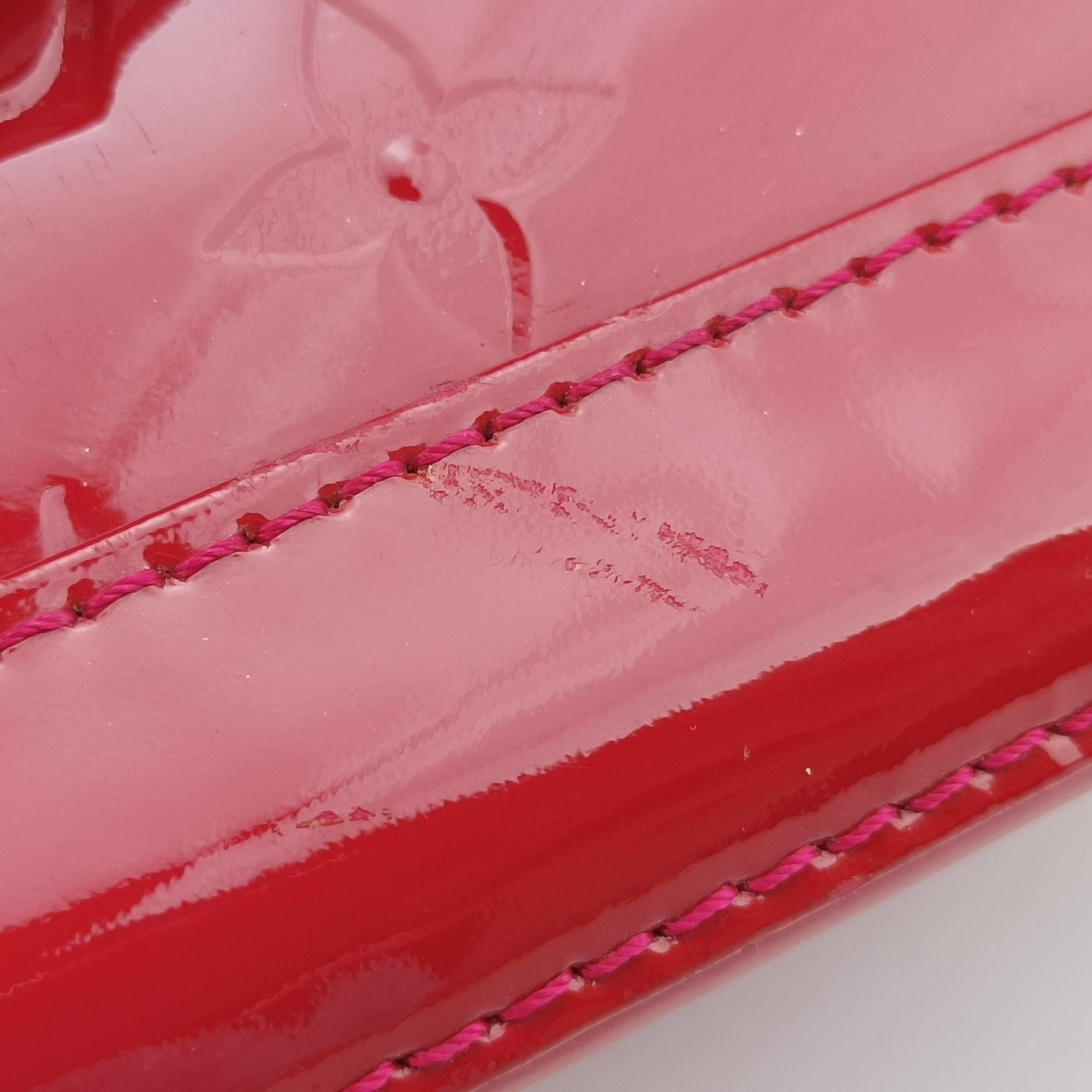Pre-owned Louis Vuitton Alma BB pomme d'amour Vernis M91606 shoulderbag | stylenewstar