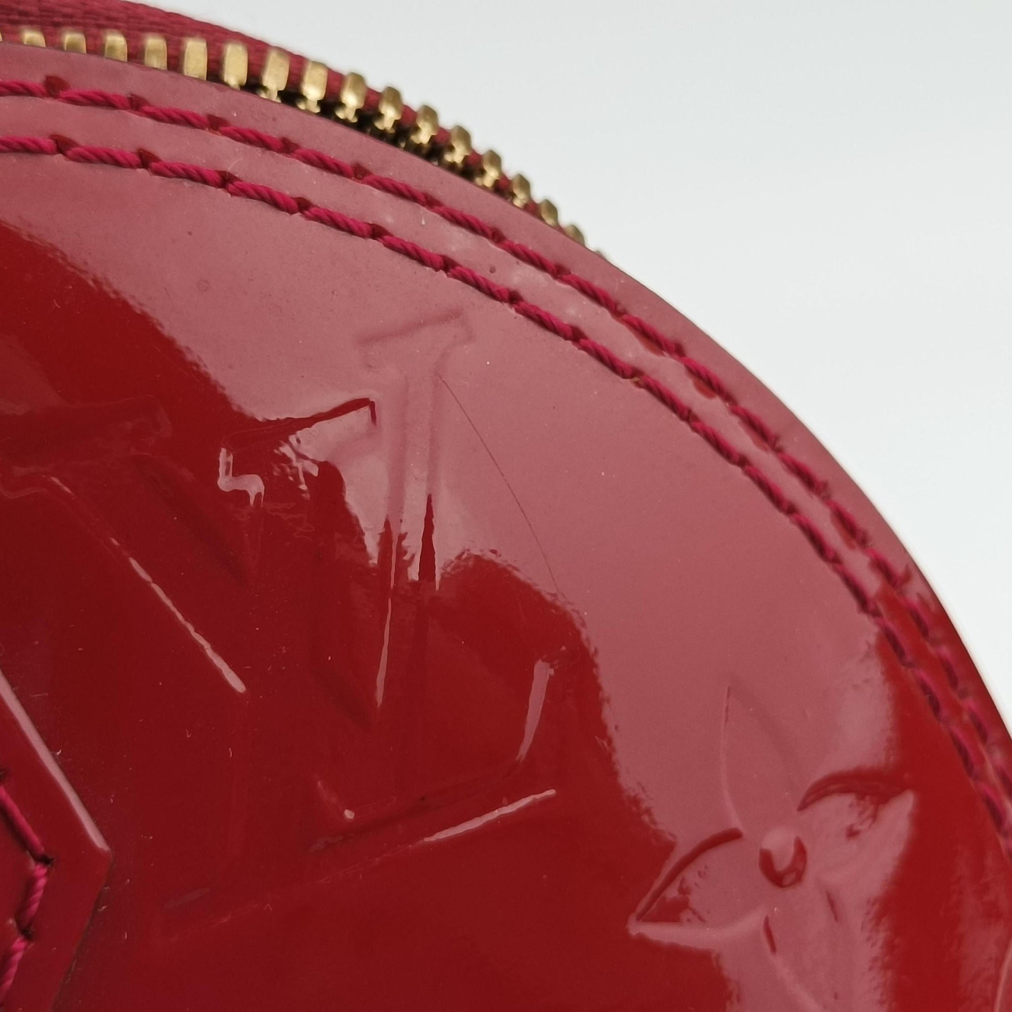Pre-owned Louis Vuitton Alma BB pomme d'amour Vernis M91606 shoulderbag | stylenewstar