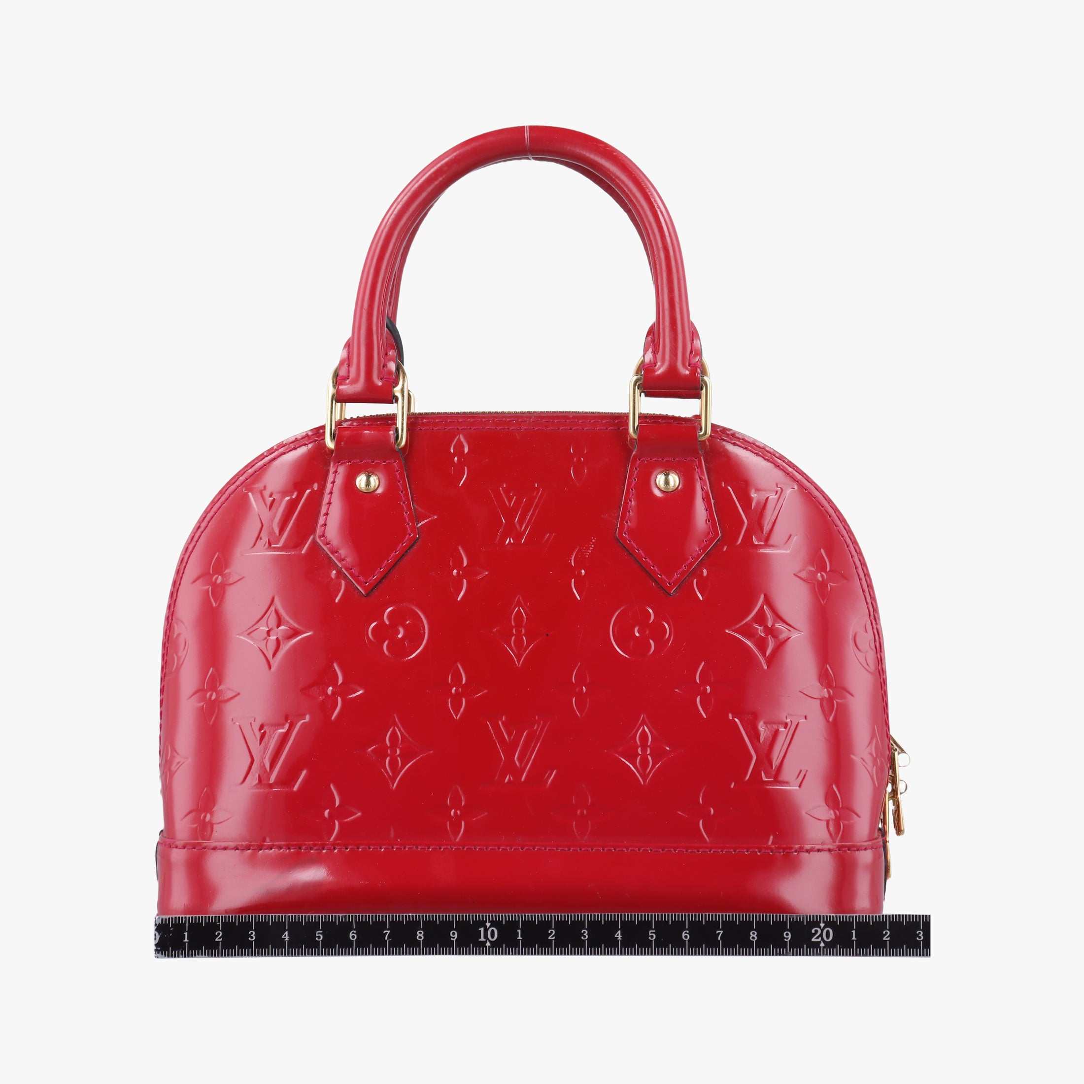 Pre-owned Louis Vuitton Alma BB pomme d'amour Vernis M91606 shoulderbag | stylenewstar