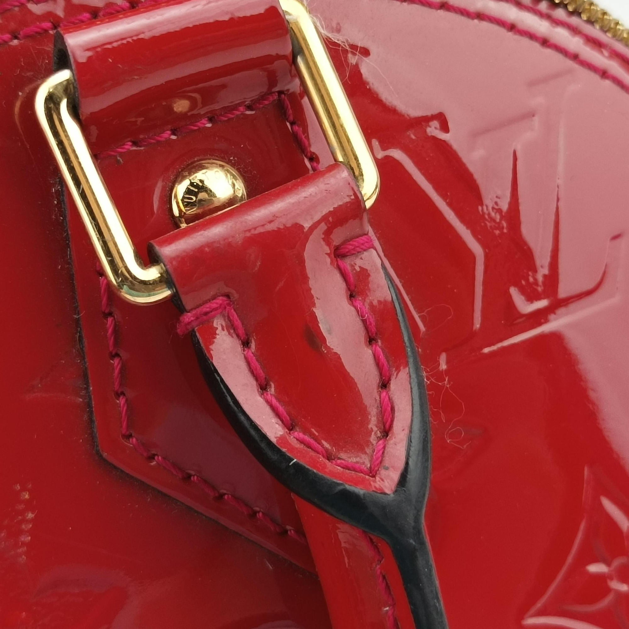 Pre-owned Louis Vuitton Alma BB pomme d'amour Vernis M91606 shoulderbag | stylenewstar