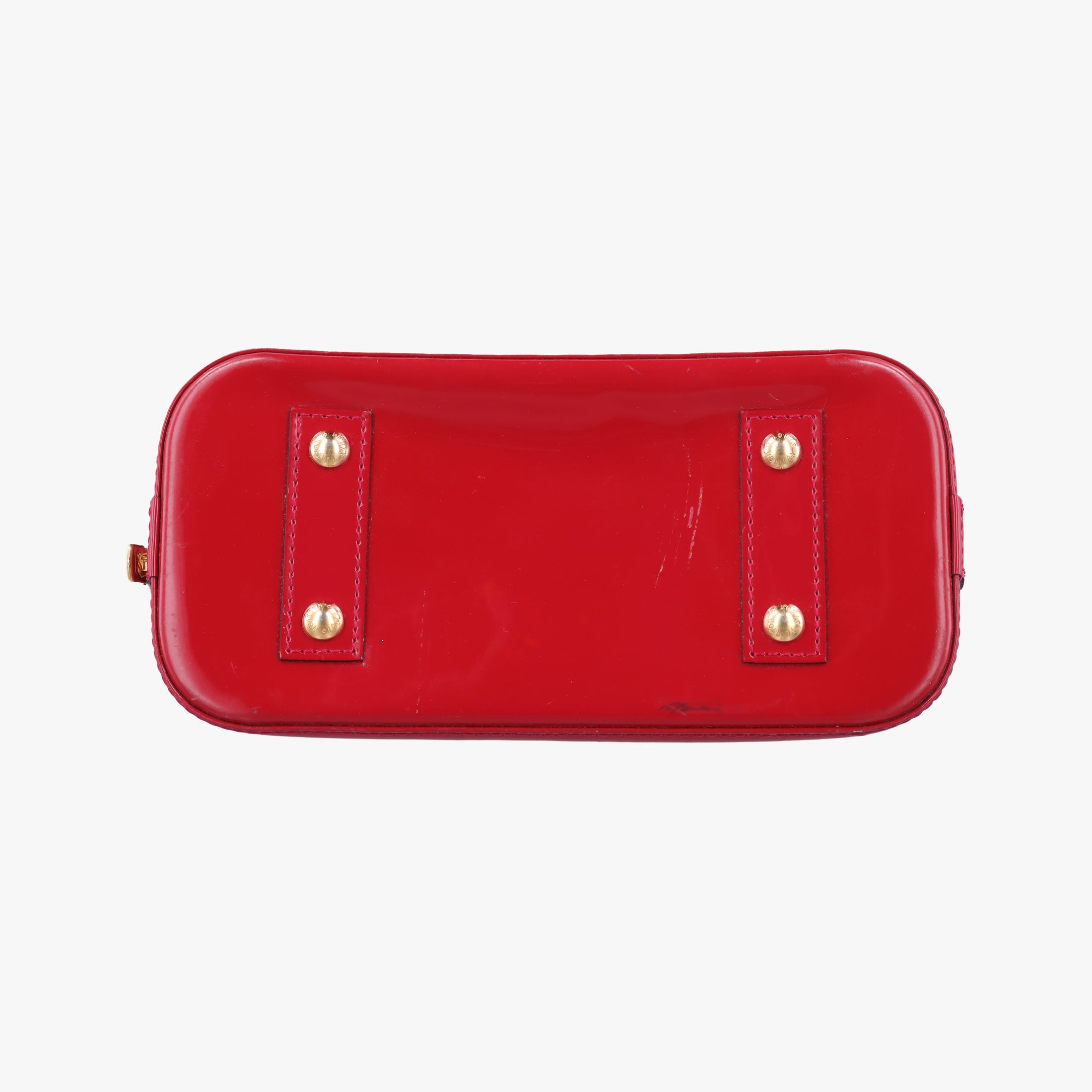 Pre-owned Louis Vuitton Alma BB pomme d'amour Vernis M91606 shoulderbag | stylenewstar