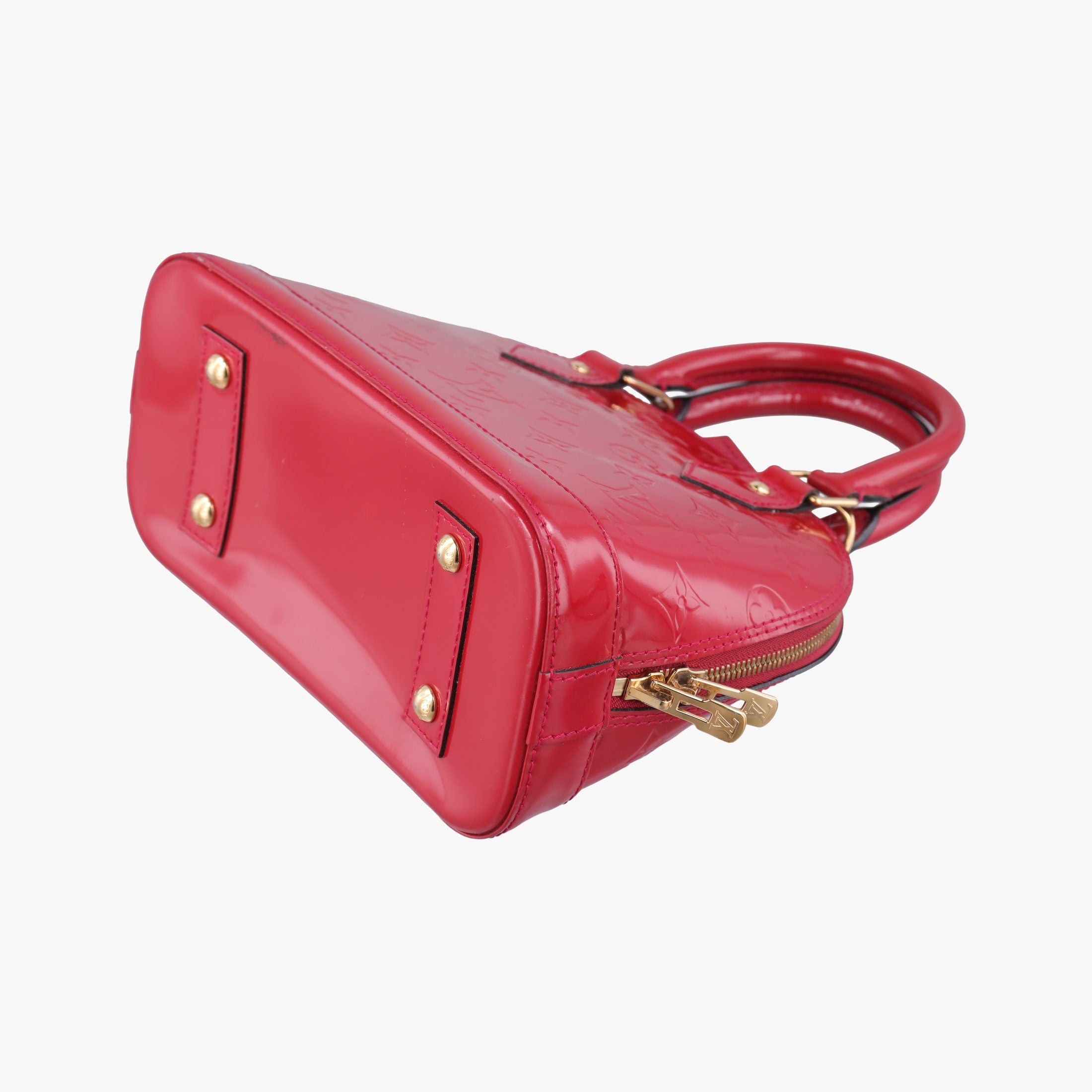 Pre-owned Louis Vuitton Alma BB pomme d'amour Vernis M91606 shoulderbag | stylenewstar