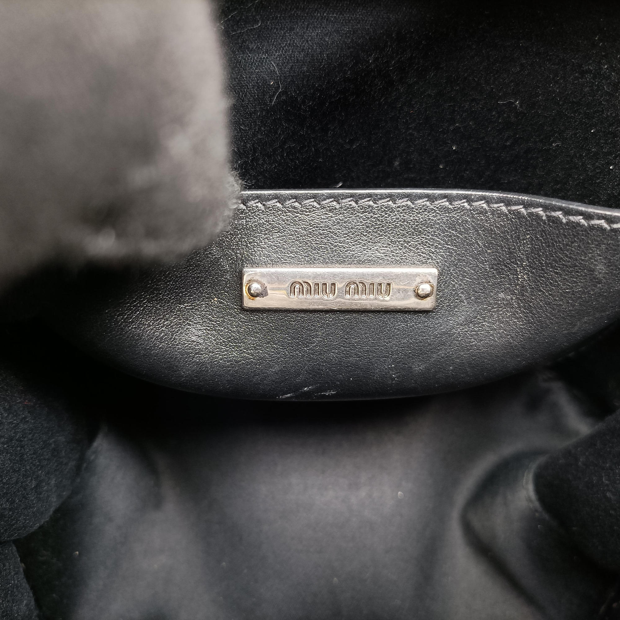 Pre-owned Miu Miu Miu Lady Beige Lizard Embossed Leather 5BA044 shoulderbag | stylenewstar