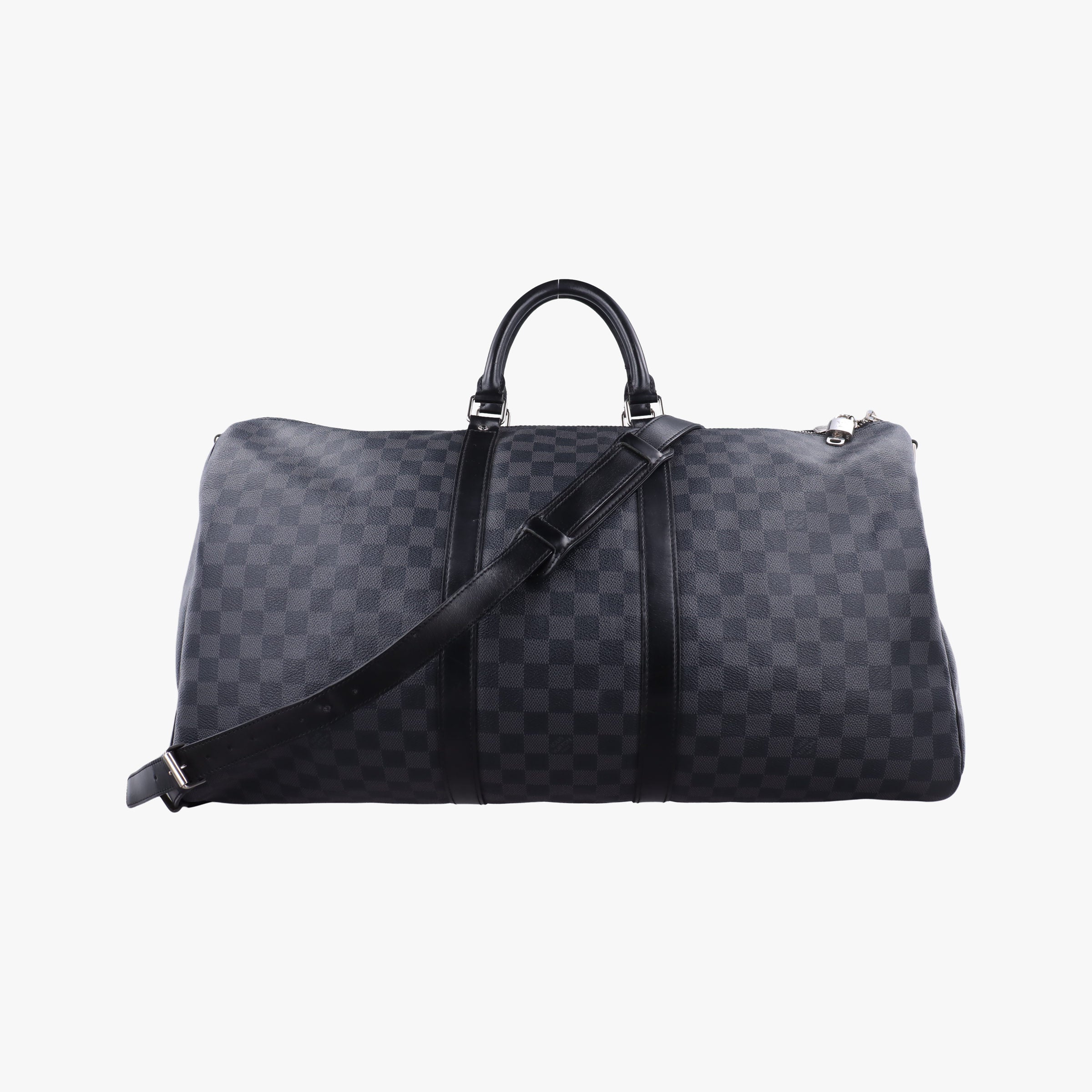 Pre-owned Louis Vuitton Keepall Bandouliere 55 Noir Damier Graphite N41413 bostonbag | stylenewstar