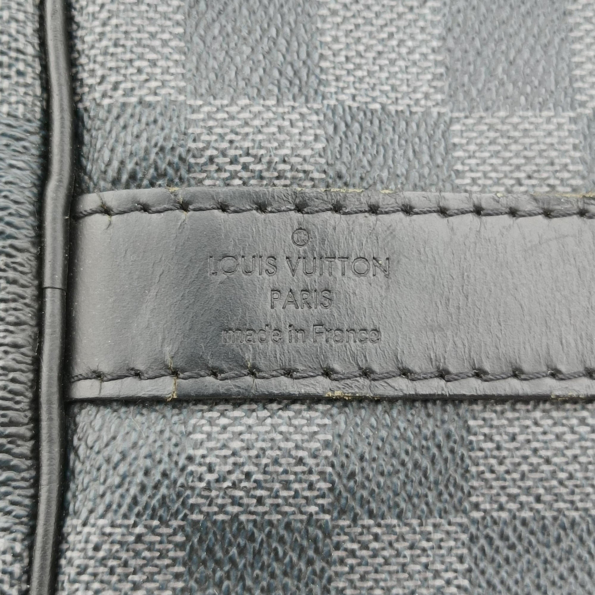 Pre-owned Louis Vuitton Keepall Bandouliere 55 Noir Damier Graphite N41413 bostonbag | stylenewstar