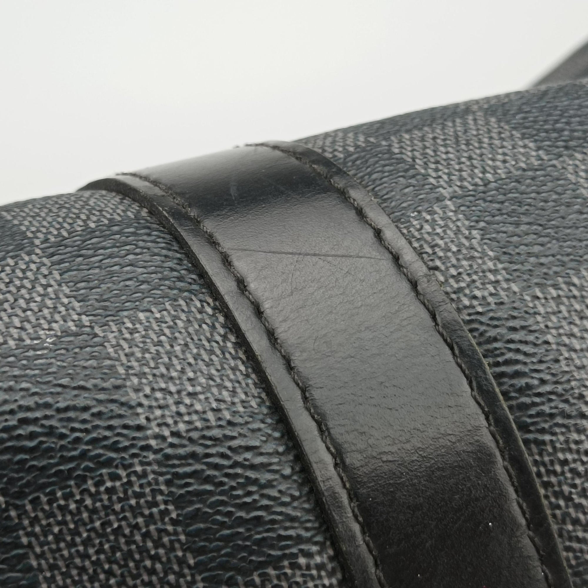 Pre-owned Louis Vuitton Keepall Bandouliere 55 Noir Damier Graphite N41413 bostonbag | stylenewstar