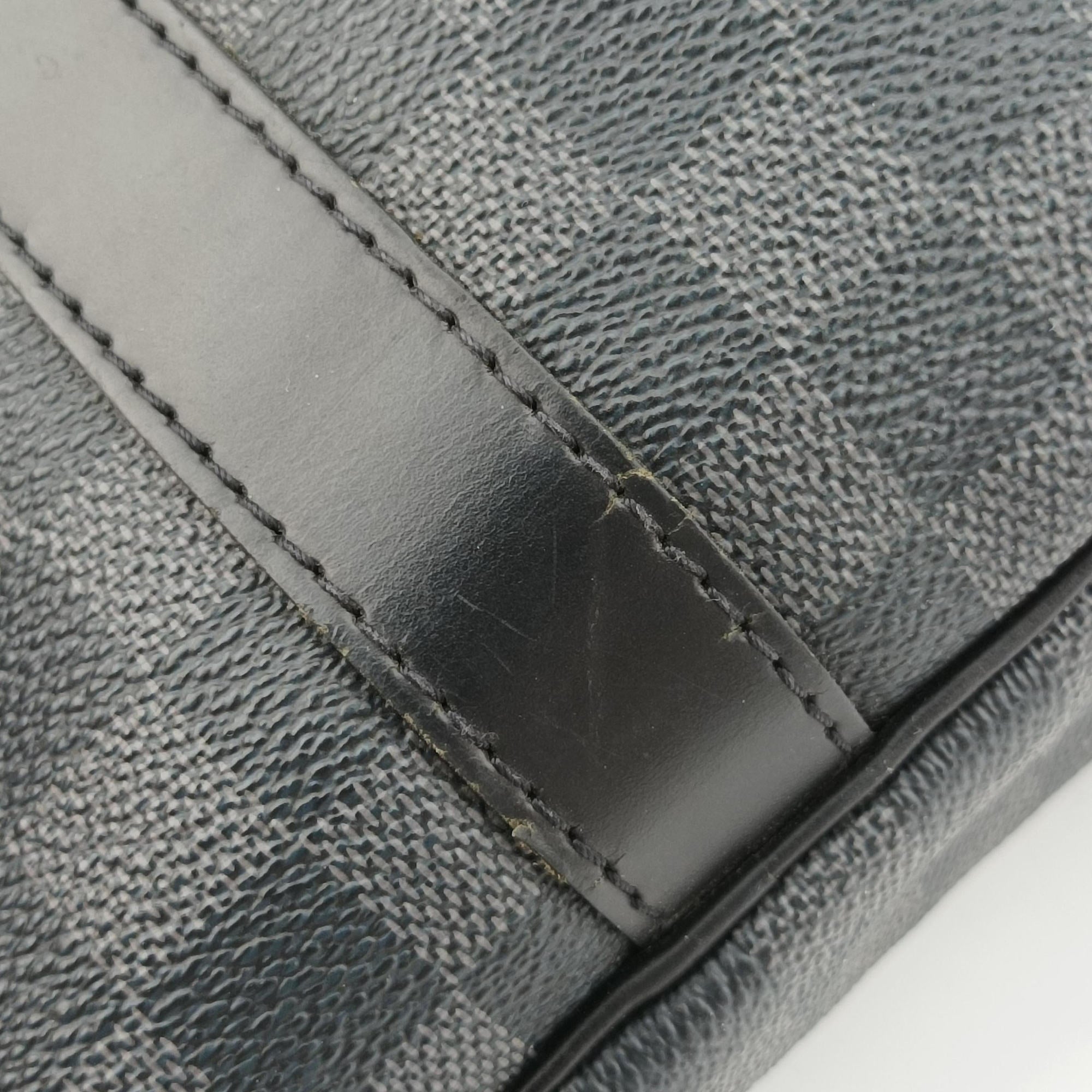 Pre-owned Louis Vuitton Keepall Bandouliere 55 Noir Damier Graphite N41413 bostonbag | stylenewstar