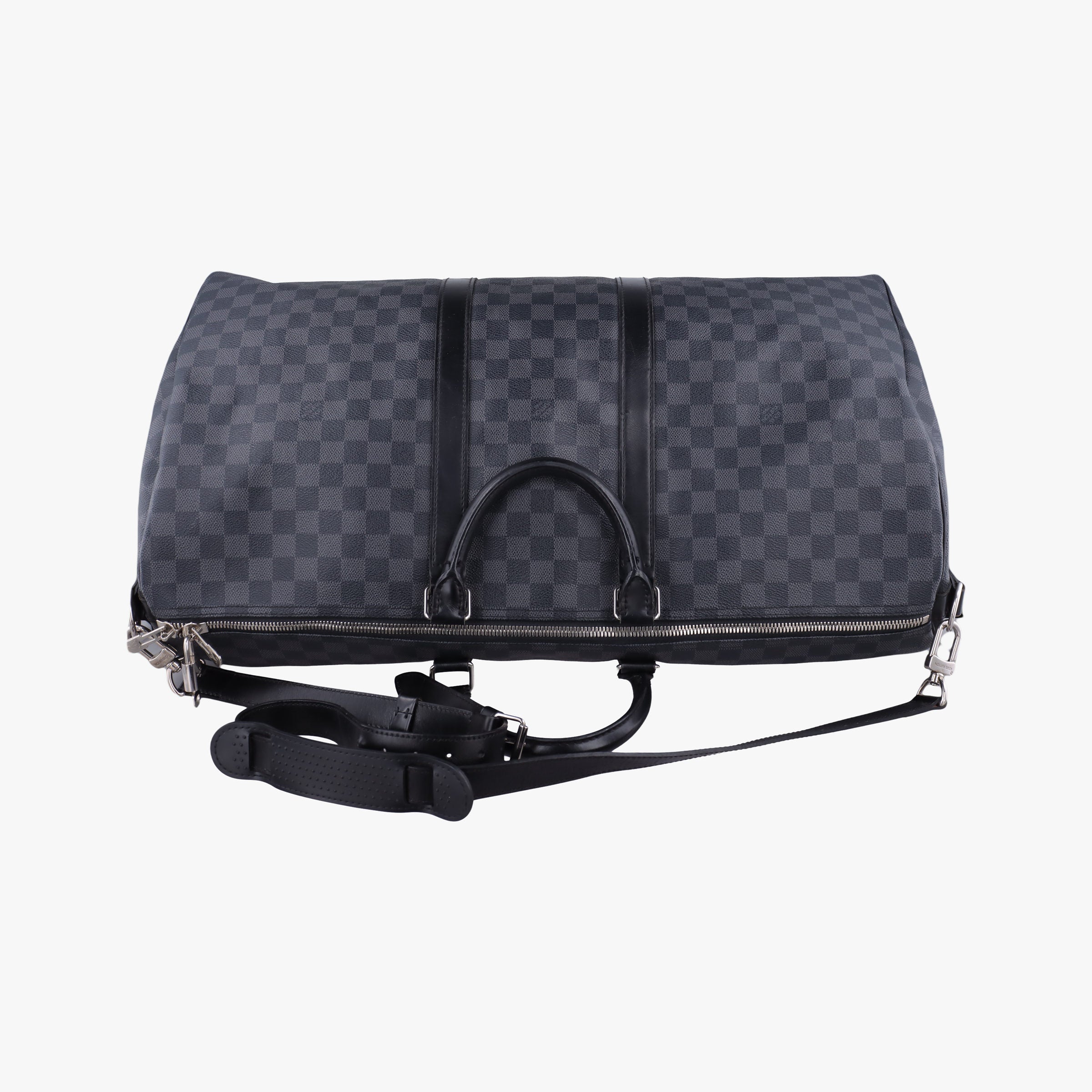 Pre-owned Louis Vuitton Keepall Bandouliere 55 Noir Damier Graphite N41413 bostonbag | stylenewstar