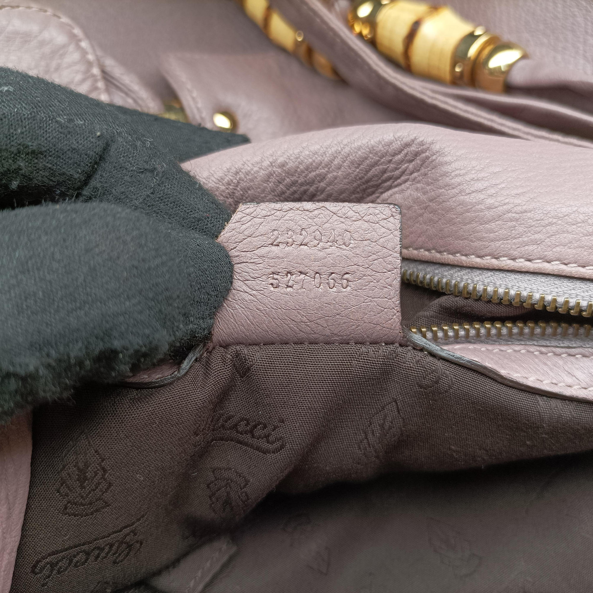 Vintage Gucci Bamboo 1921  Mauve Leather 232940 shoulderbag | stylenewstar