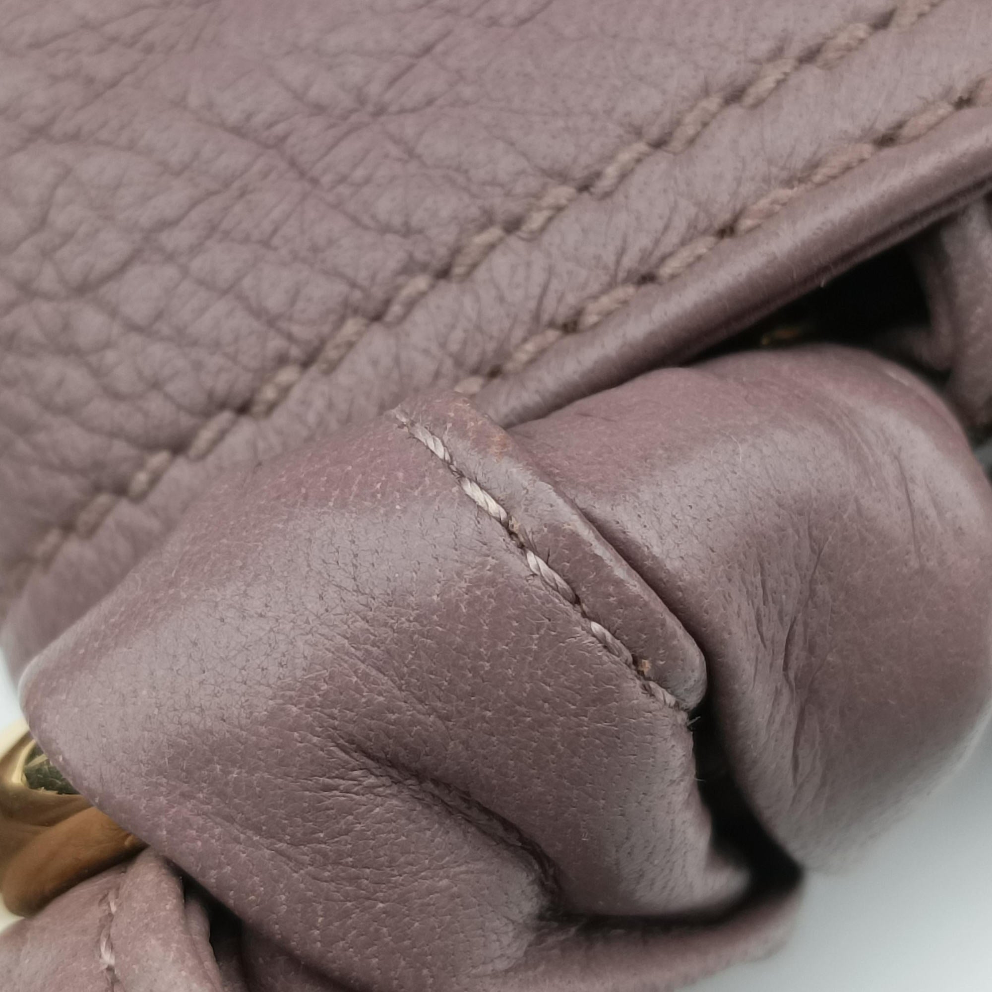 Vintage Gucci Bamboo 1921  Mauve Leather 232940 shoulderbag | stylenewstar