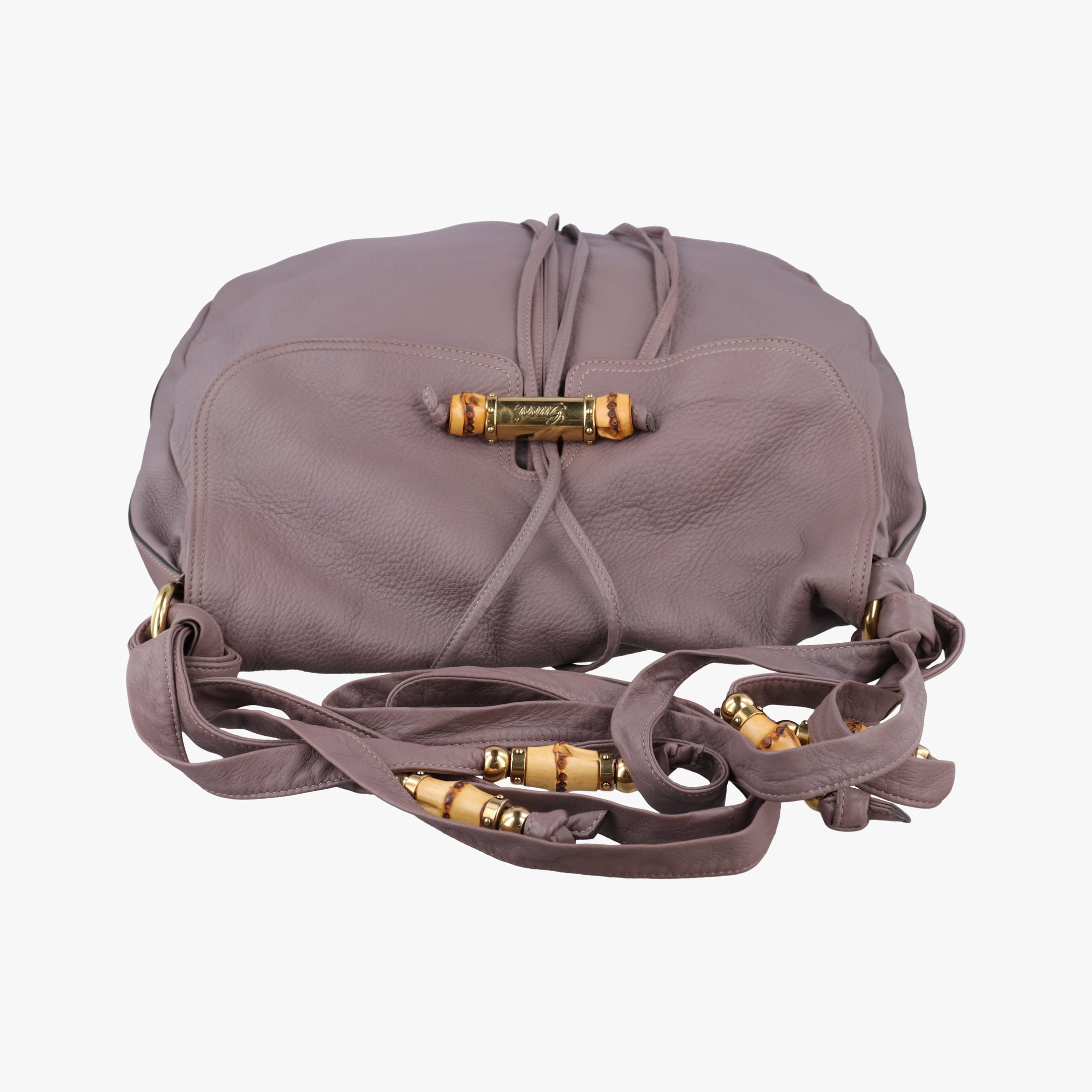 Vintage Gucci Bamboo 1921  Mauve Leather 232940 shoulderbag | stylenewstar