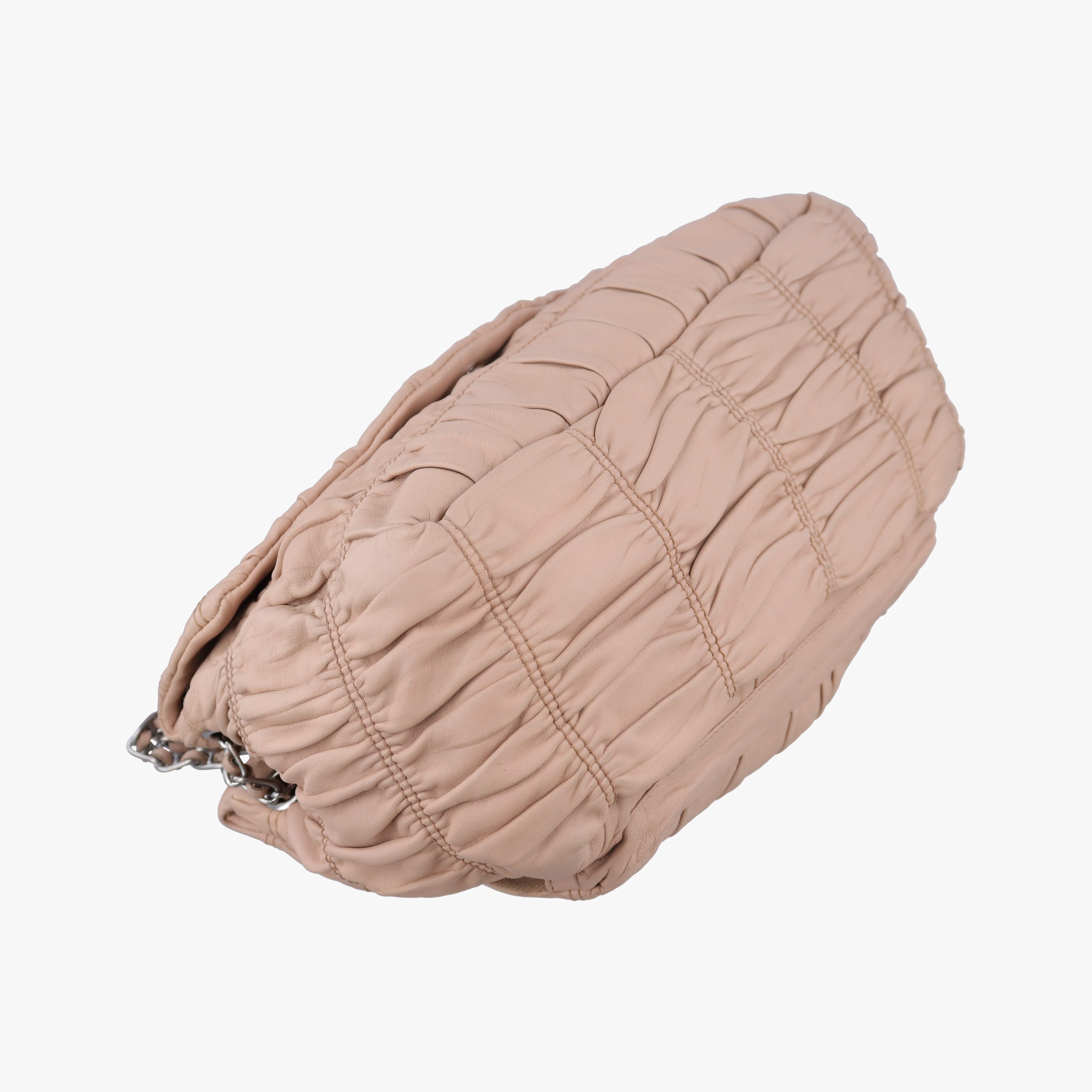 Pre-owned Prada Gaufre Logo Flap Pink Nappa Leather BT0939 shoulderbag | stylenewstar