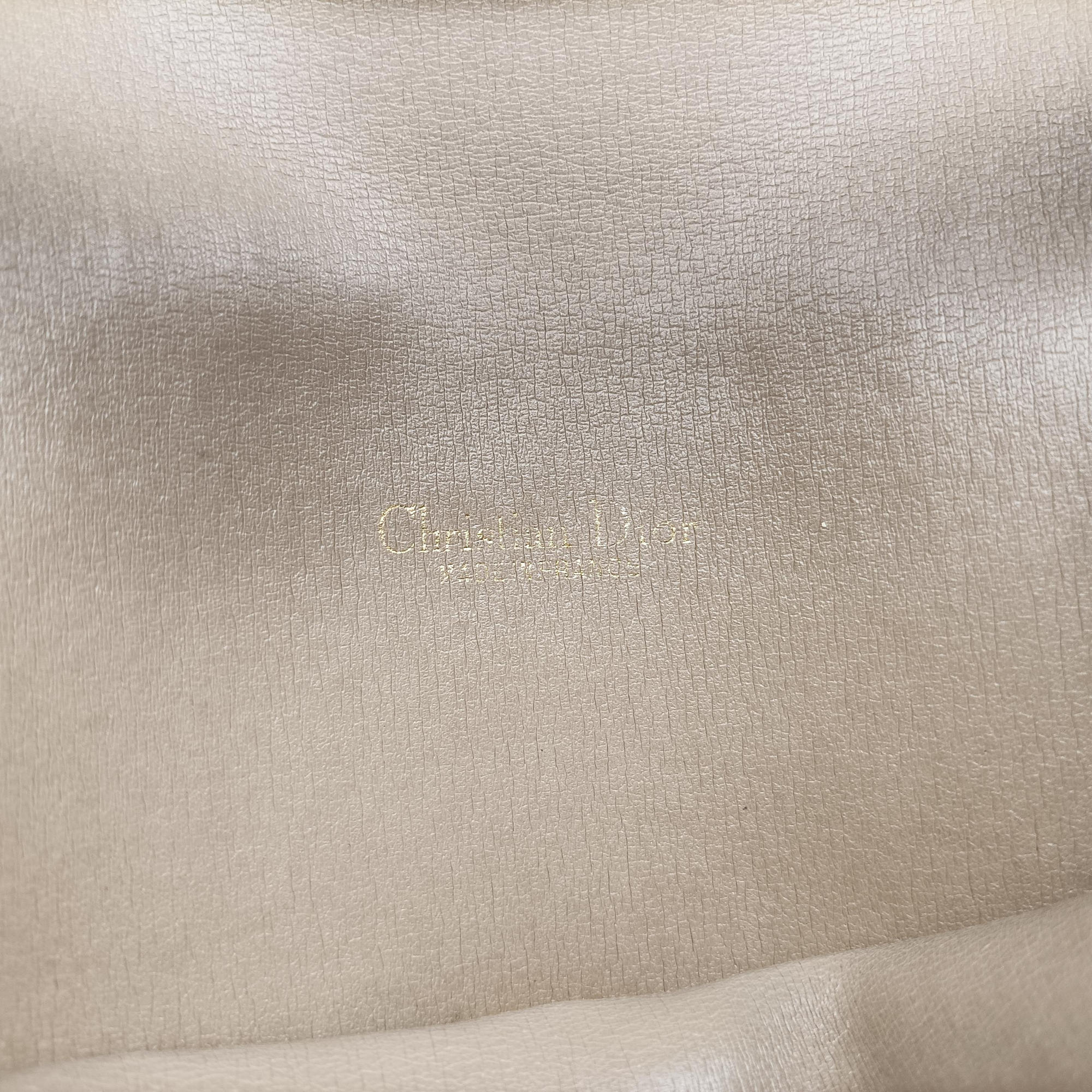 Pre-owned Christian Dior honeycomb pattern Beige canvas  shoulderbag | stylenewstar