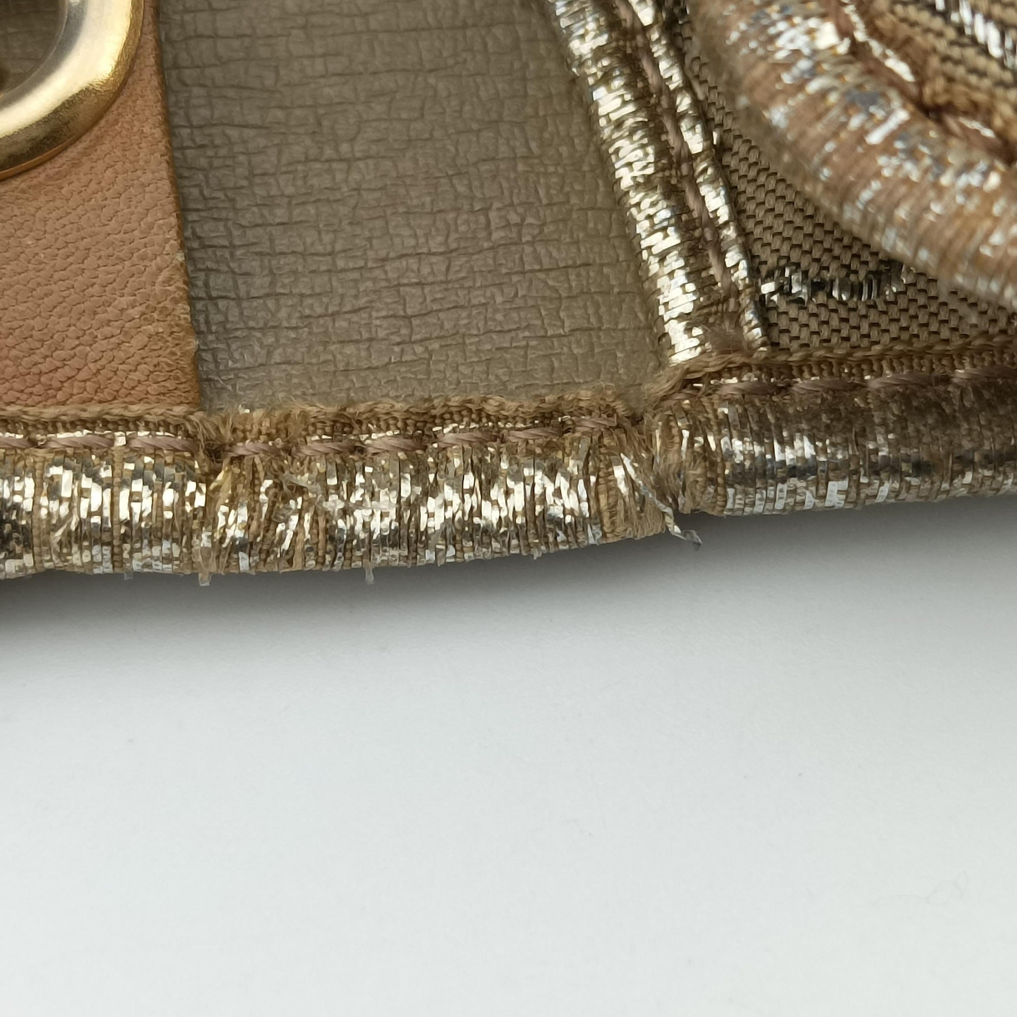 Pre-owned Christian Dior honeycomb pattern Beige canvas  shoulderbag | stylenewstar