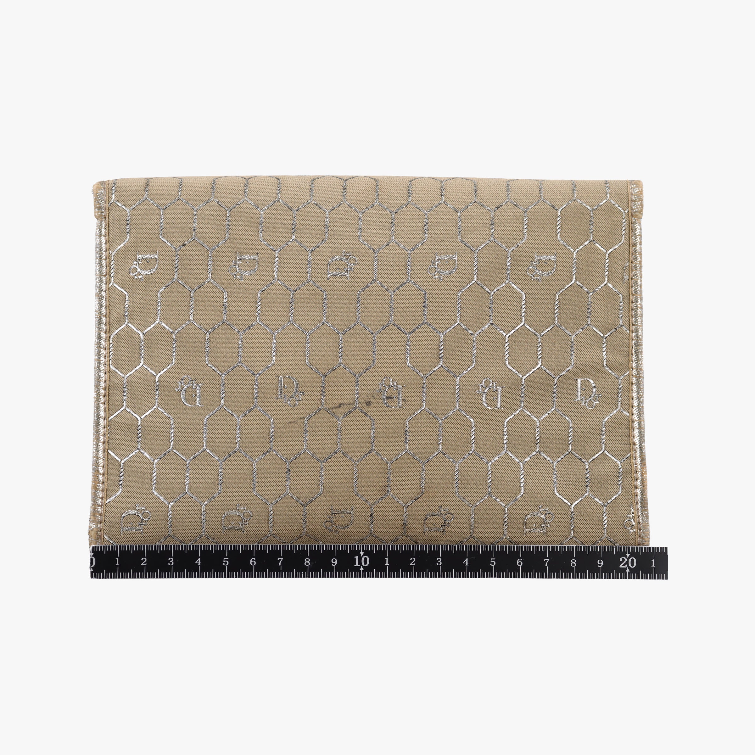 Pre-owned Christian Dior honeycomb pattern Beige canvas  shoulderbag | stylenewstar