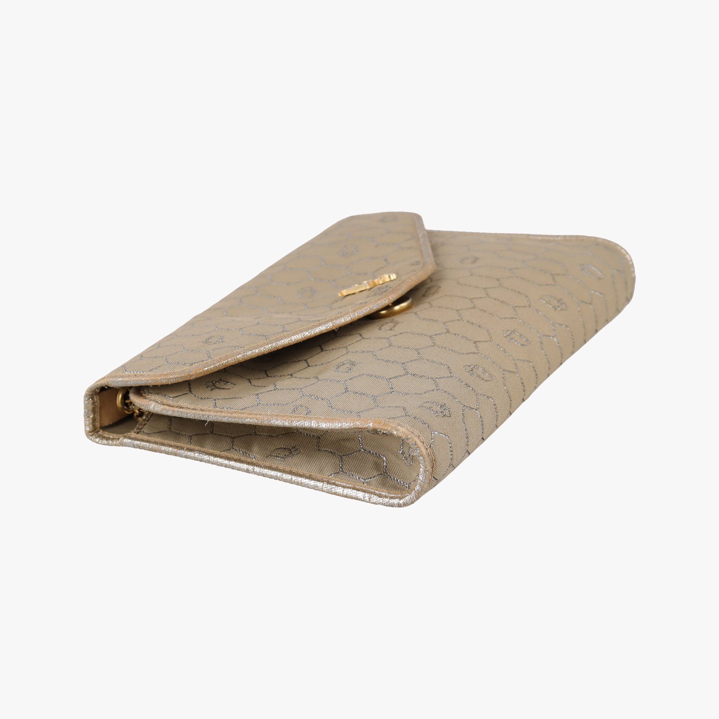 Pre-owned Christian Dior honeycomb pattern Beige canvas  shoulderbag | stylenewstar