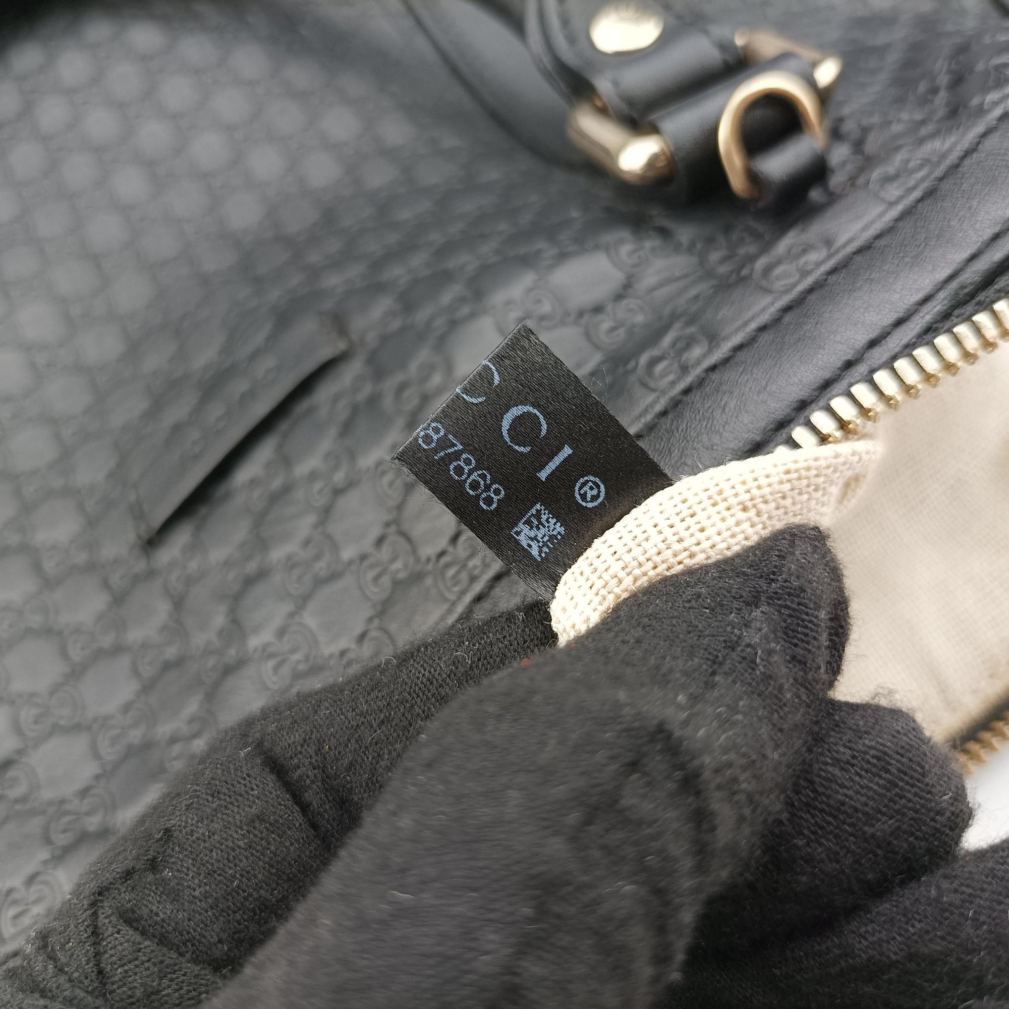 Secondhand Gucci Microguccissima Black Leather 449663 handbag | stylenewstar