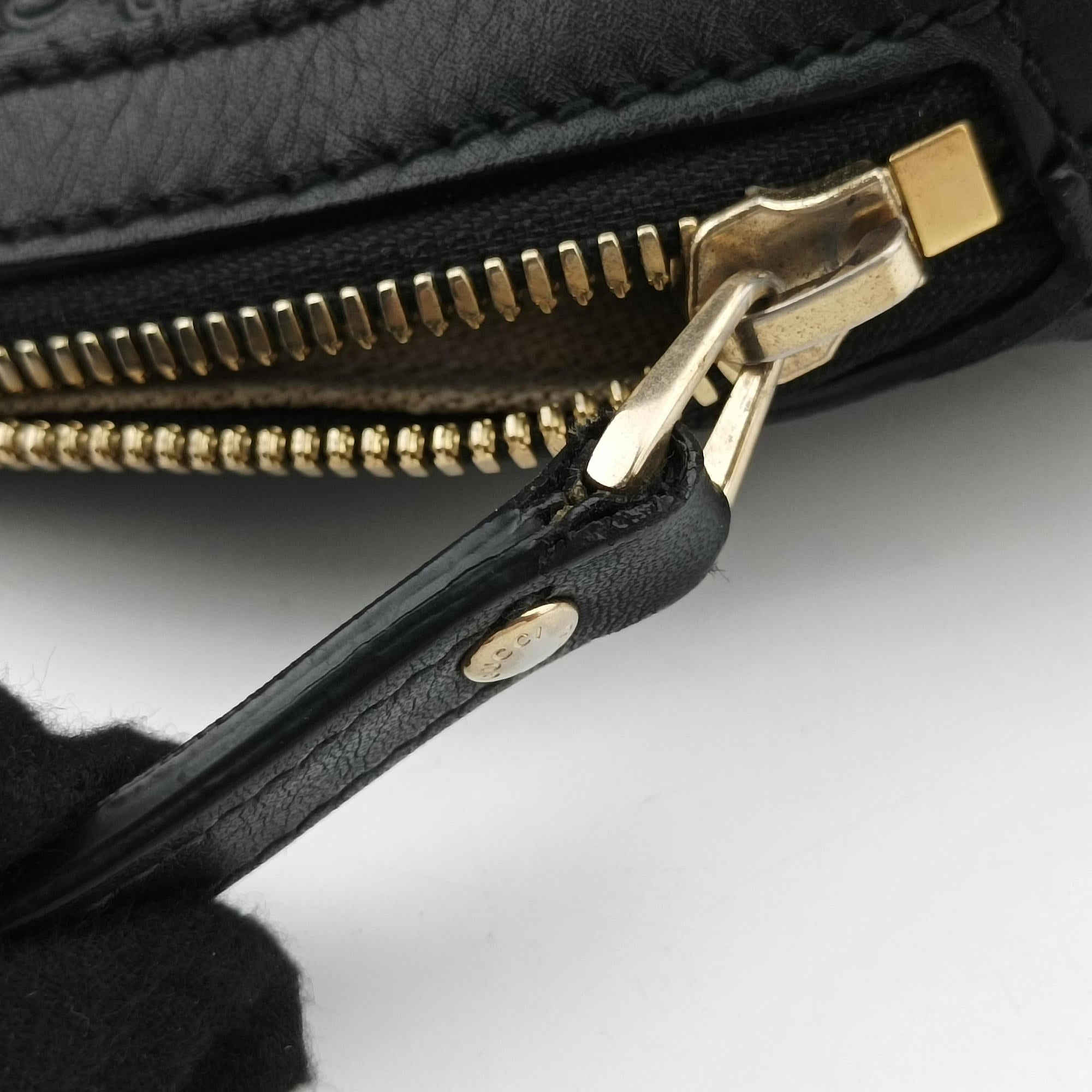 Secondhand Gucci Microguccissima Black Leather 449663 handbag | stylenewstar