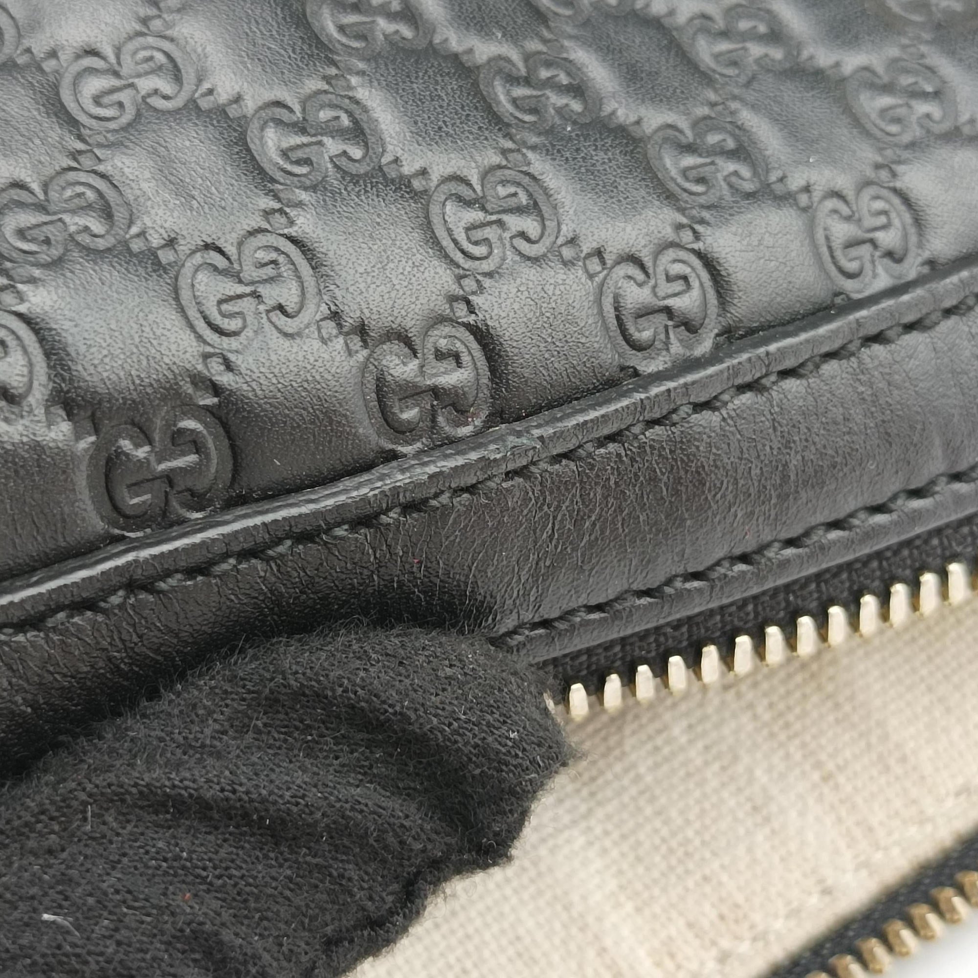 Secondhand Gucci Microguccissima Black Leather 449663 handbag | stylenewstar