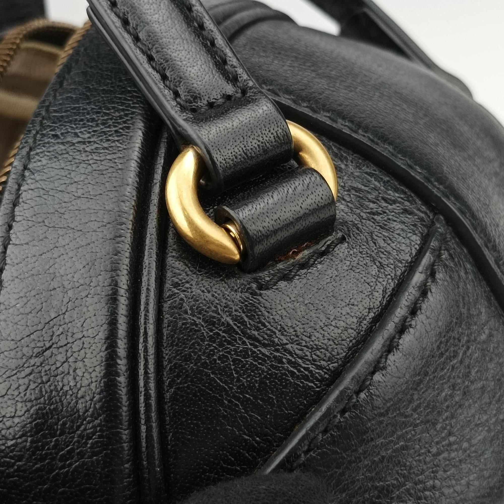 Vintage Gucci Basketball Shape Black Leather 547855 shoulderbag | stylenewstar