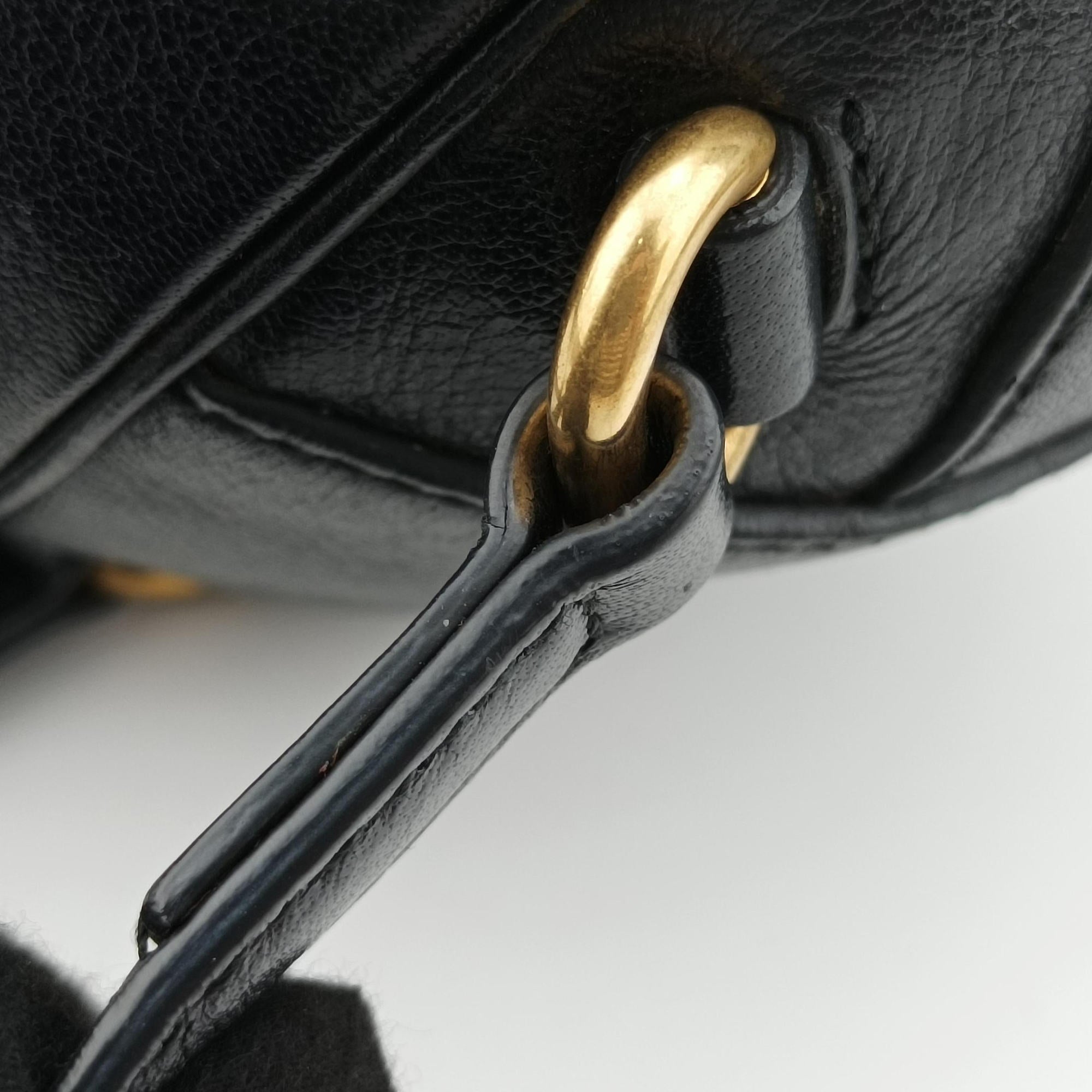 Vintage Gucci Basketball Shape Black Leather 547855 shoulderbag | stylenewstar