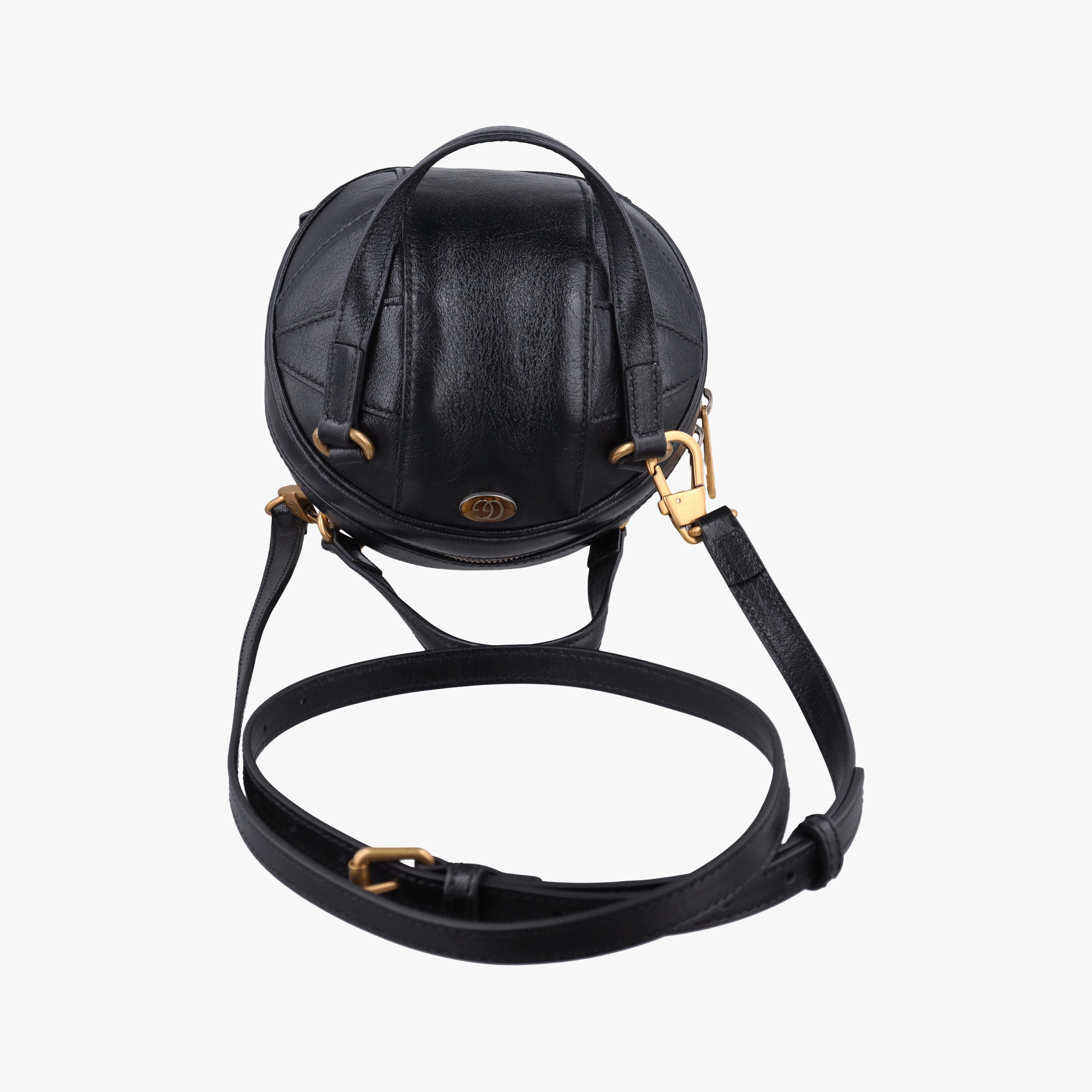 Vintage Gucci Basketball Shape Black Leather 547855 shoulderbag | stylenewstar