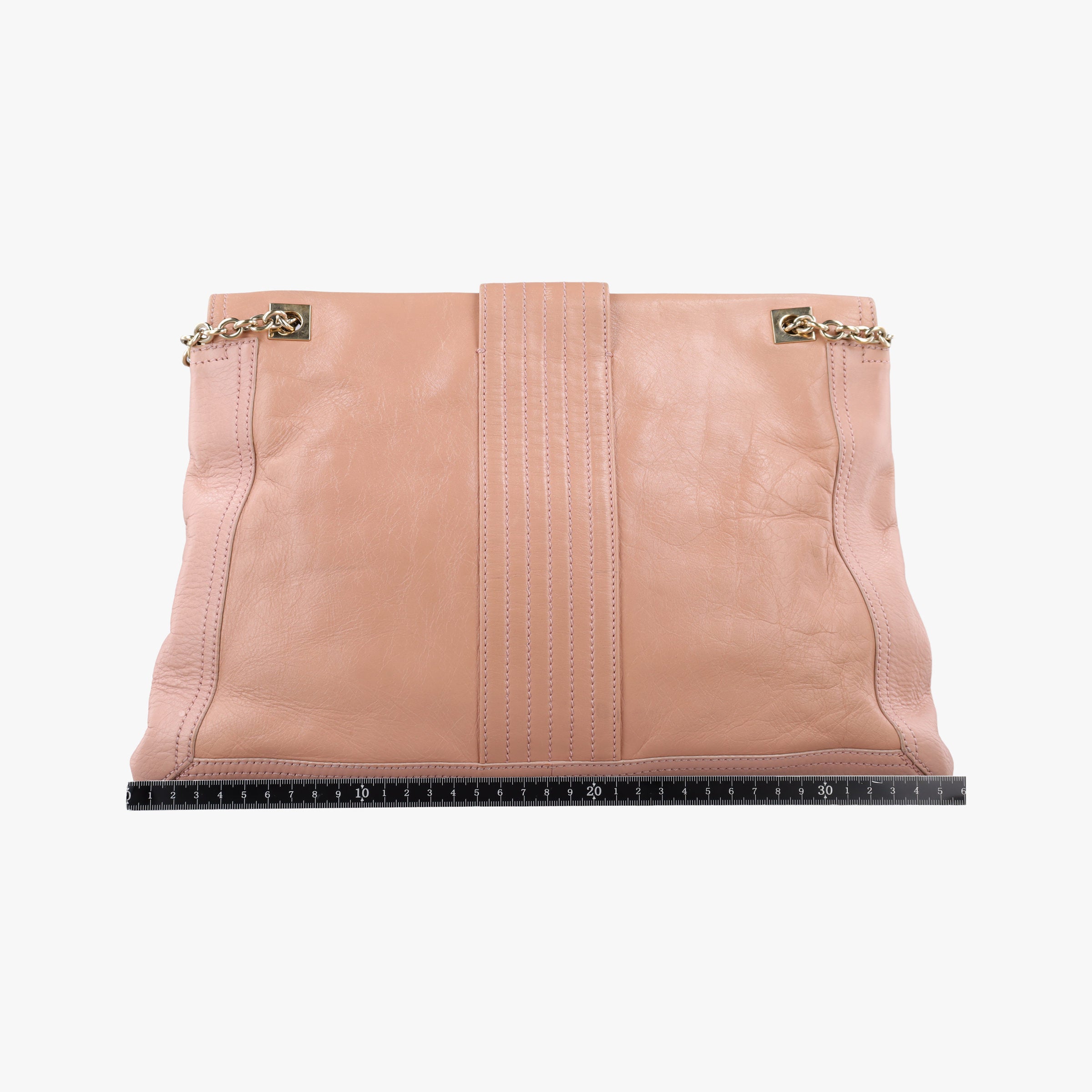 Pre-owned Fendi Maxi Baguette Flap Pink Leather 8BT143 shoulderbag | stylenewstar