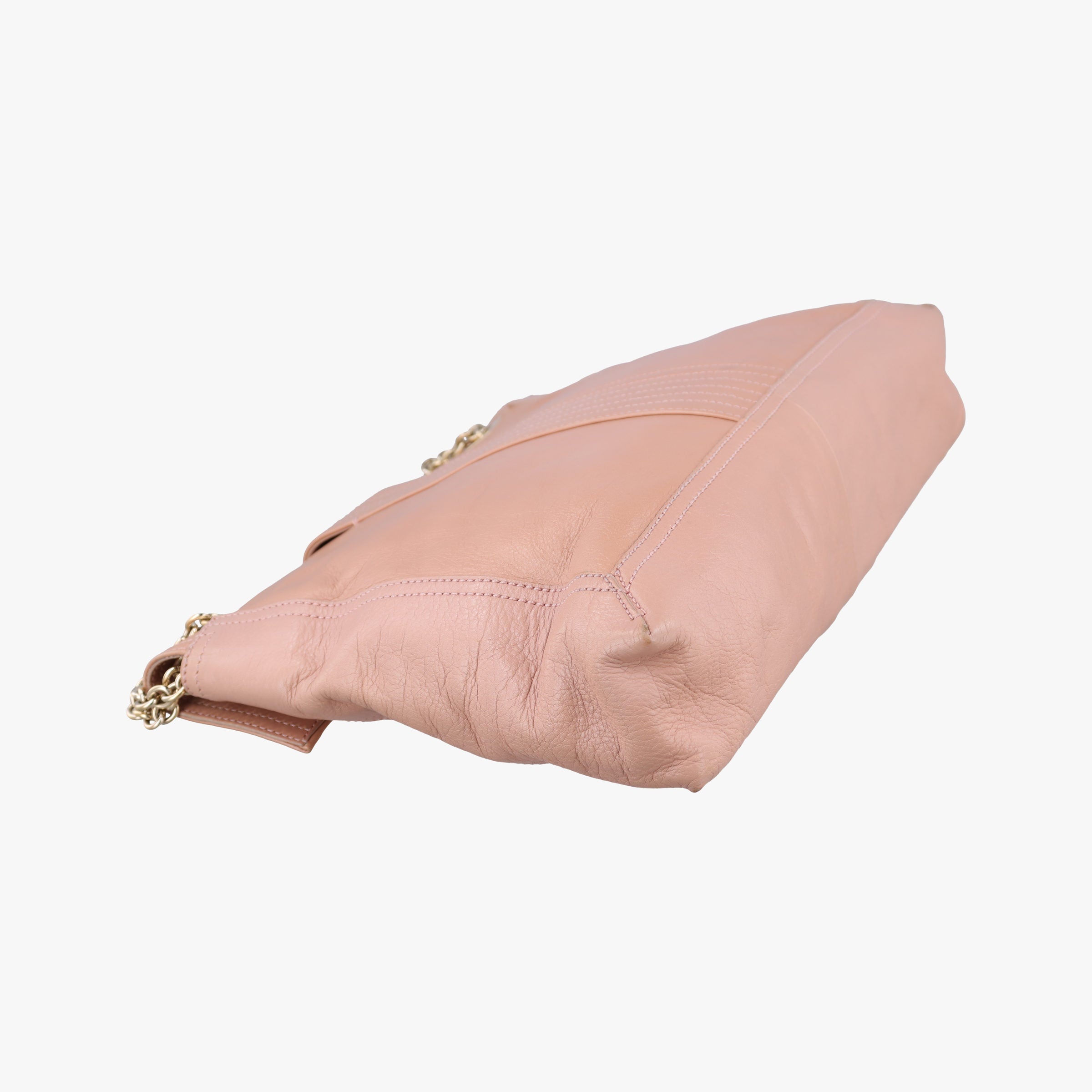 Pre-owned Fendi Maxi Baguette Flap Pink Leather 8BT143 shoulderbag | stylenewstar