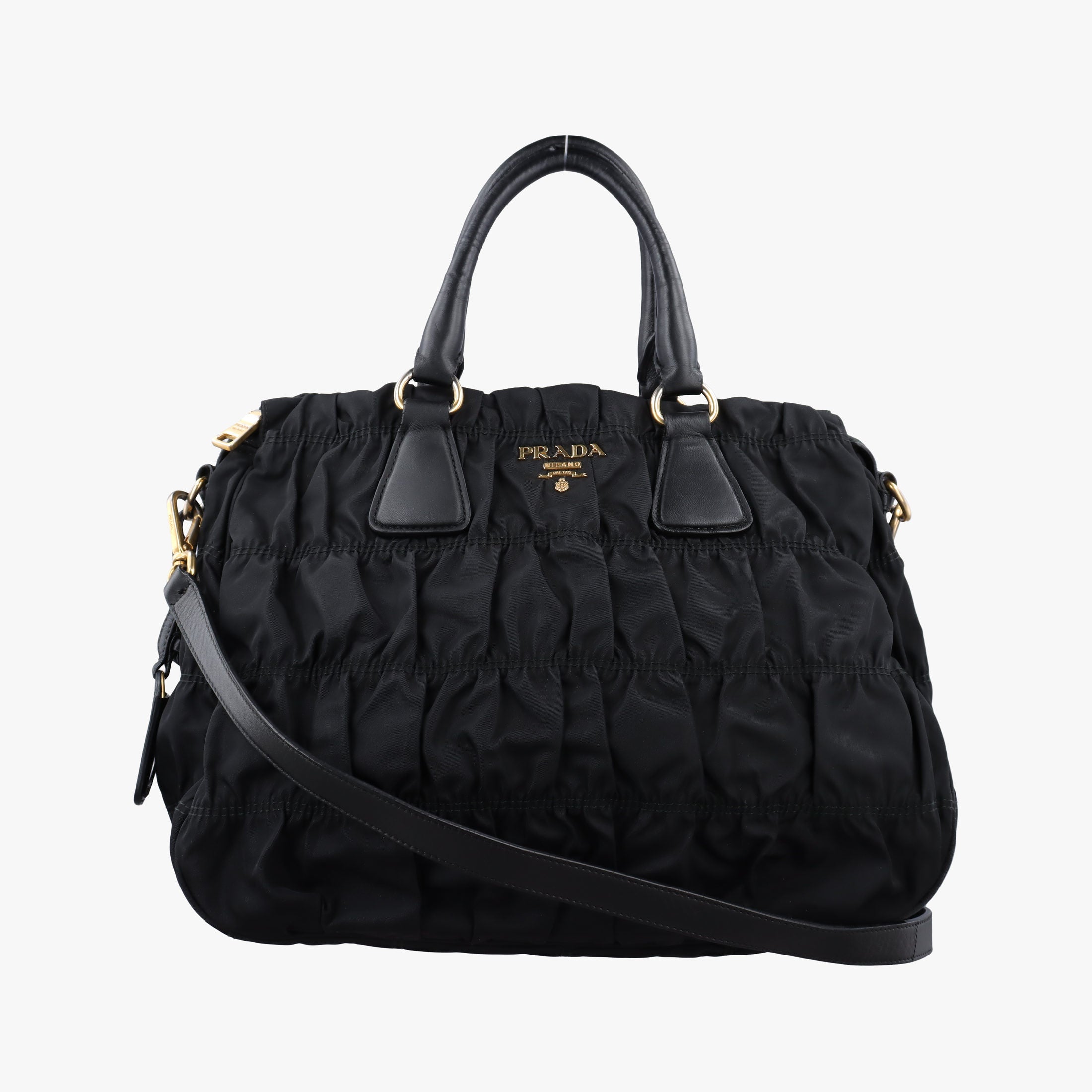 Vintage Prada Gaufre Black Nylon  shoulderbag | stylenewstar