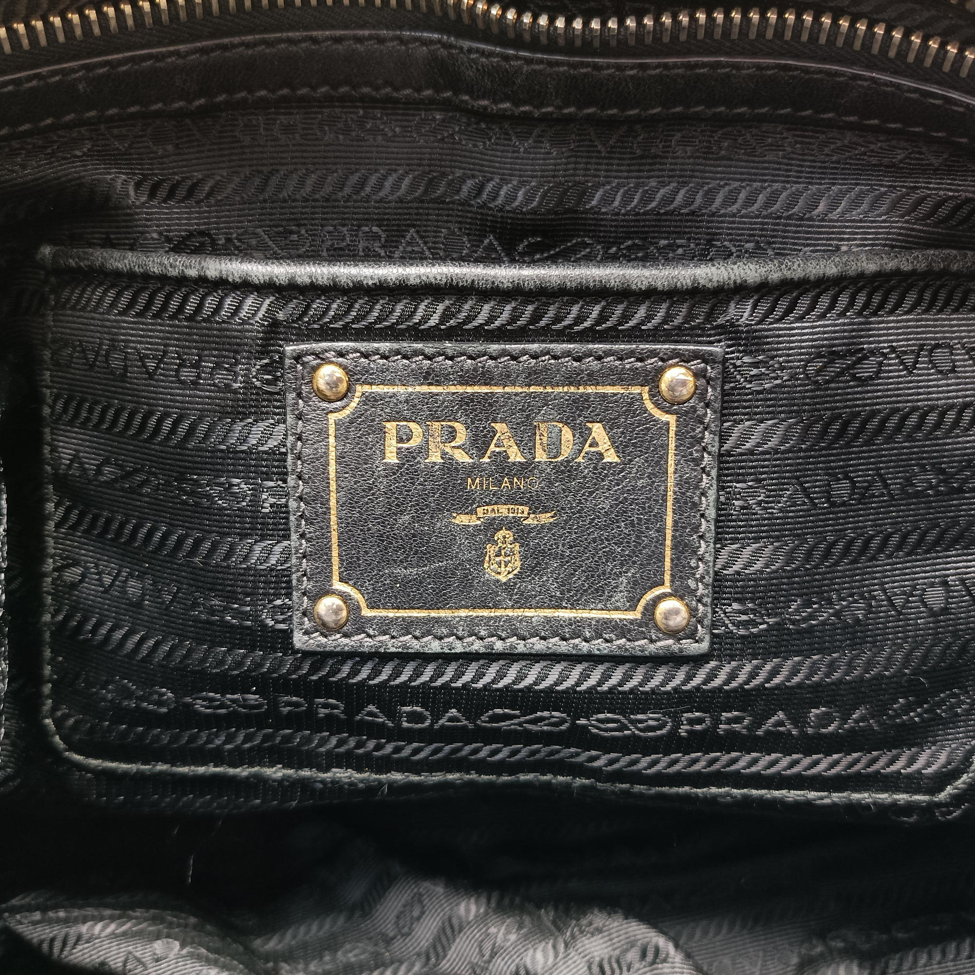 Vintage Prada Gaufre Black Nylon  shoulderbag | stylenewstar