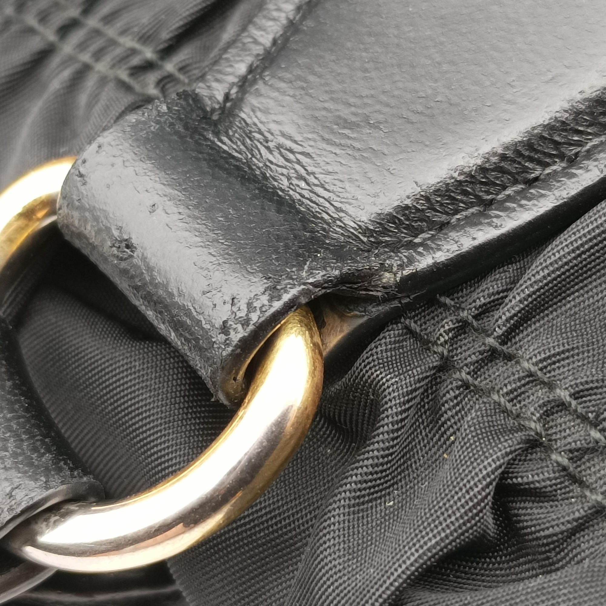 Vintage Prada Gaufre Black Nylon  shoulderbag | stylenewstar