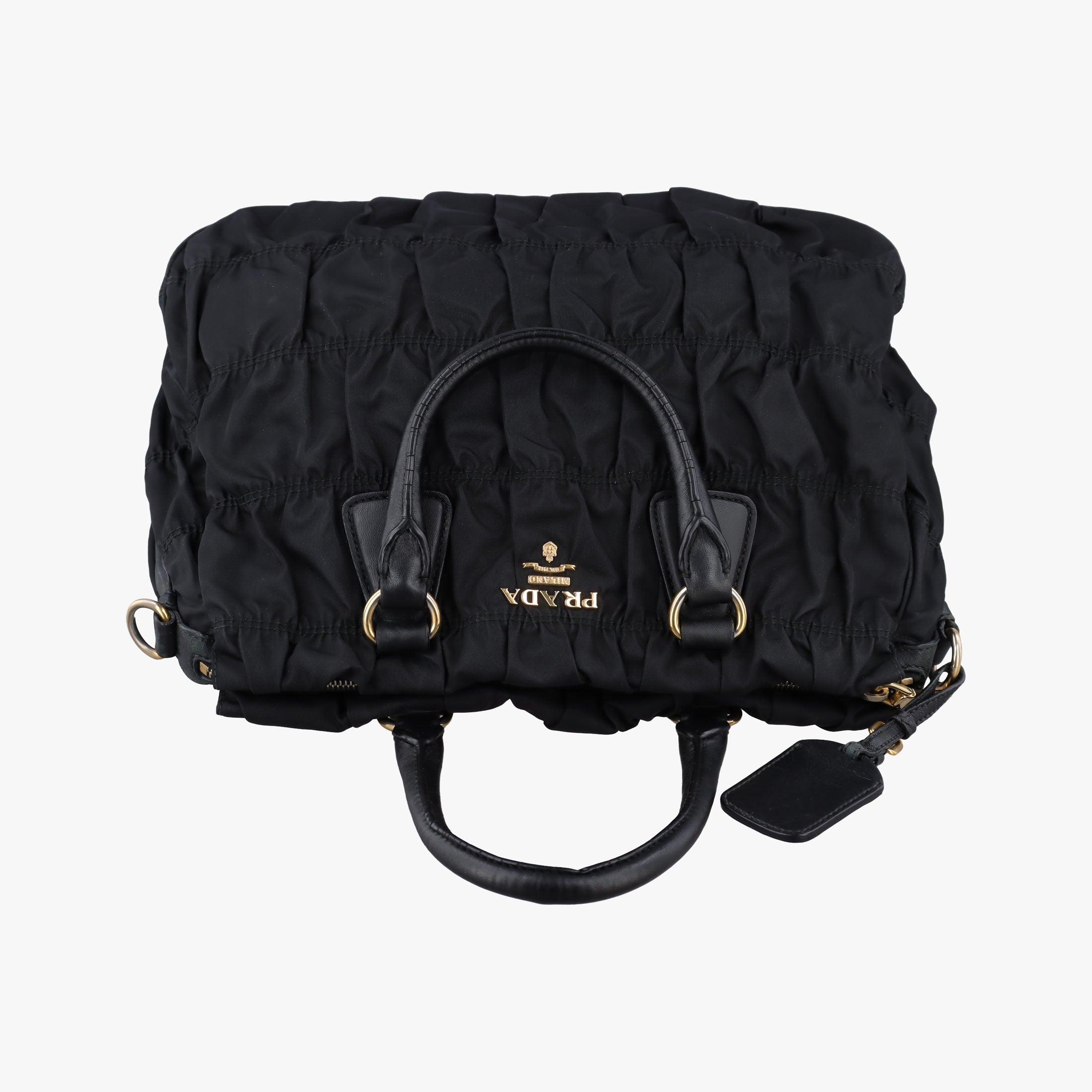 Vintage Prada Gaufre Black Nylon  shoulderbag | stylenewstar