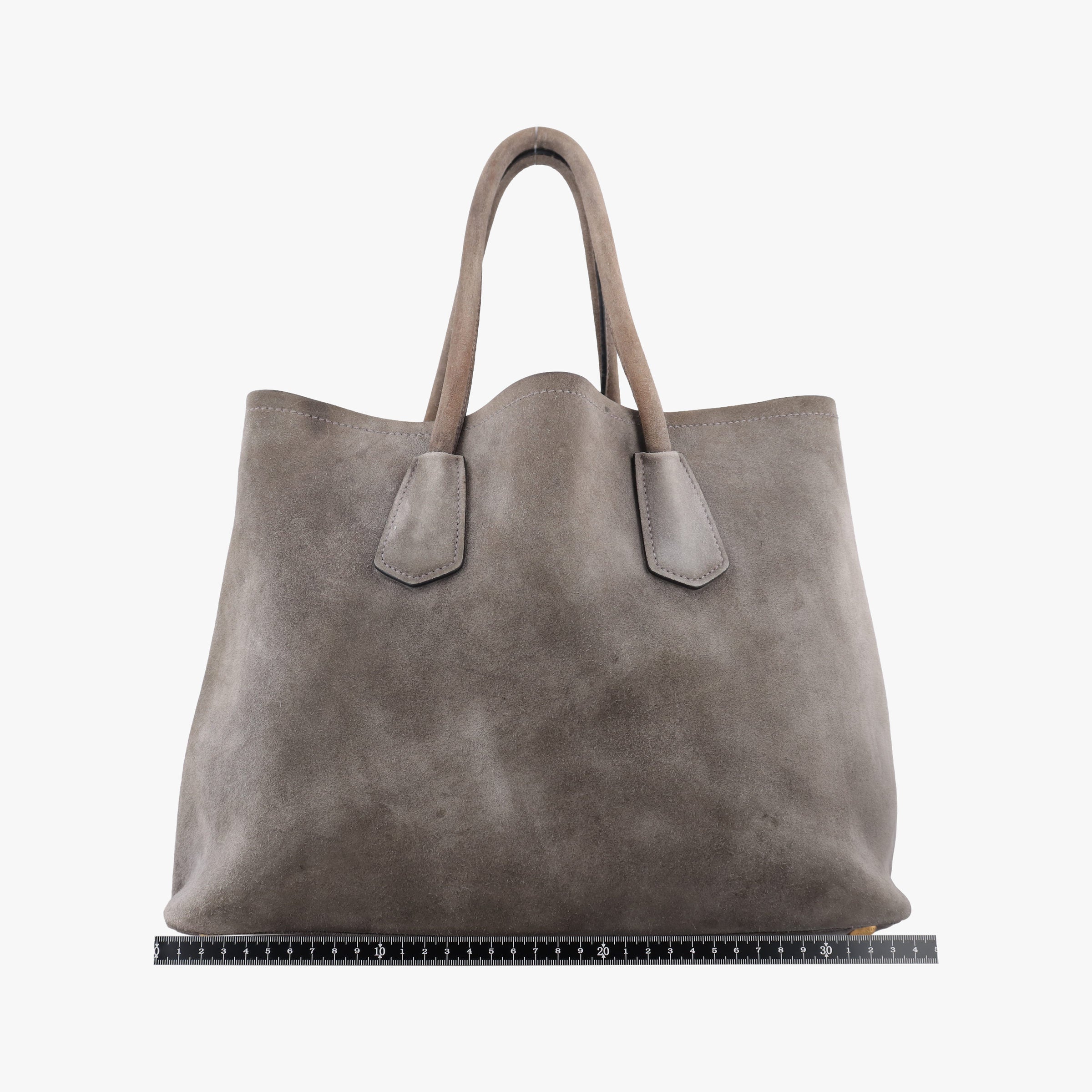 Pre-owned Prada Double Cuir Brown Suede  shoulderbag | stylenewstar