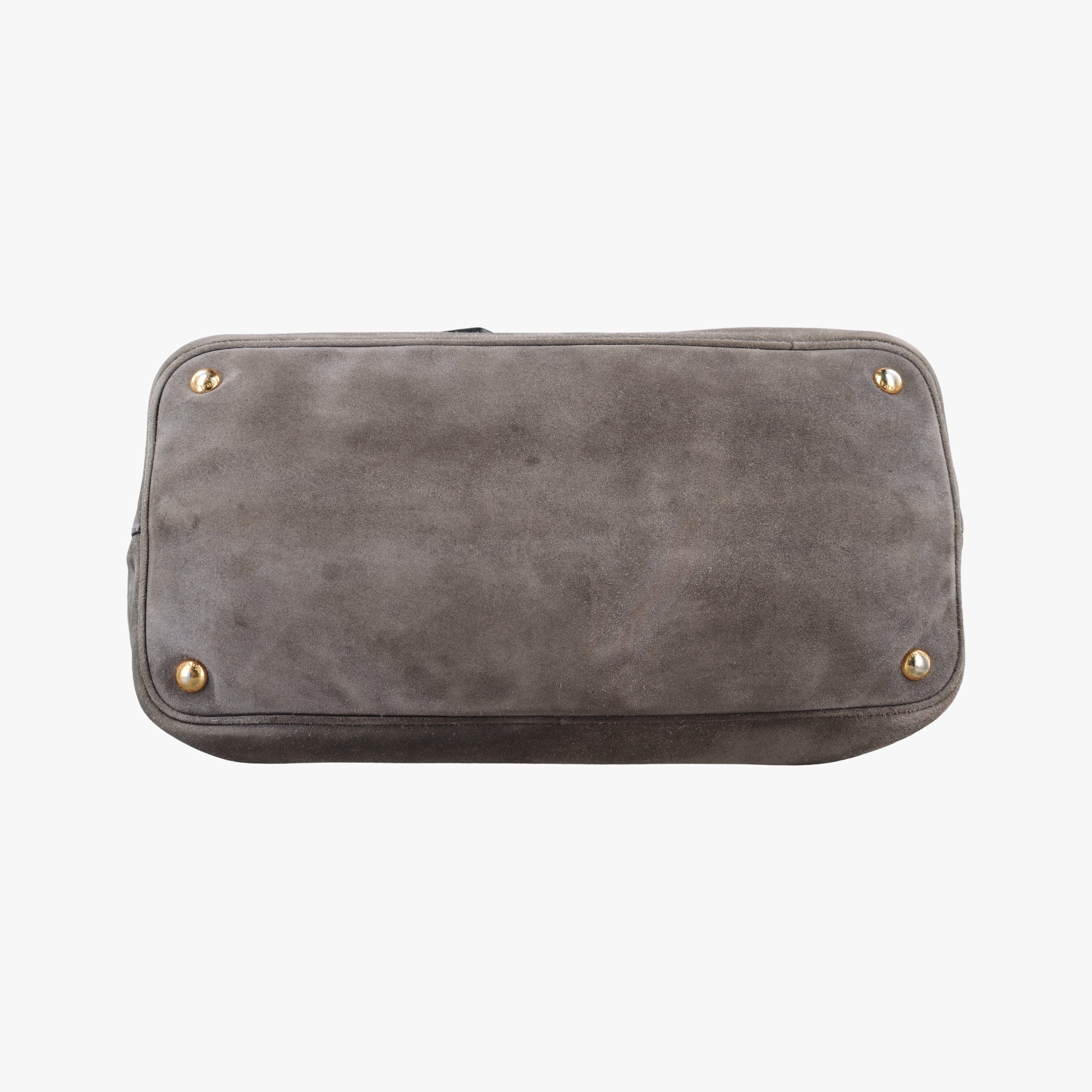 Pre-owned Prada Double Cuir Brown Suede  shoulderbag | stylenewstar