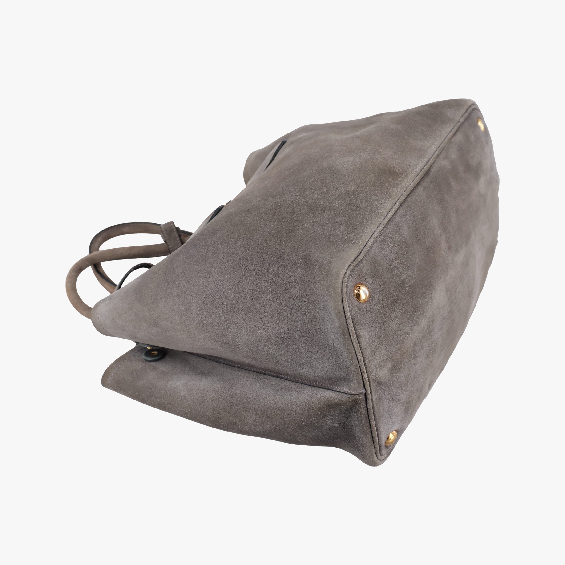 Pre-owned Prada Double Cuir Brown Suede  shoulderbag | stylenewstar