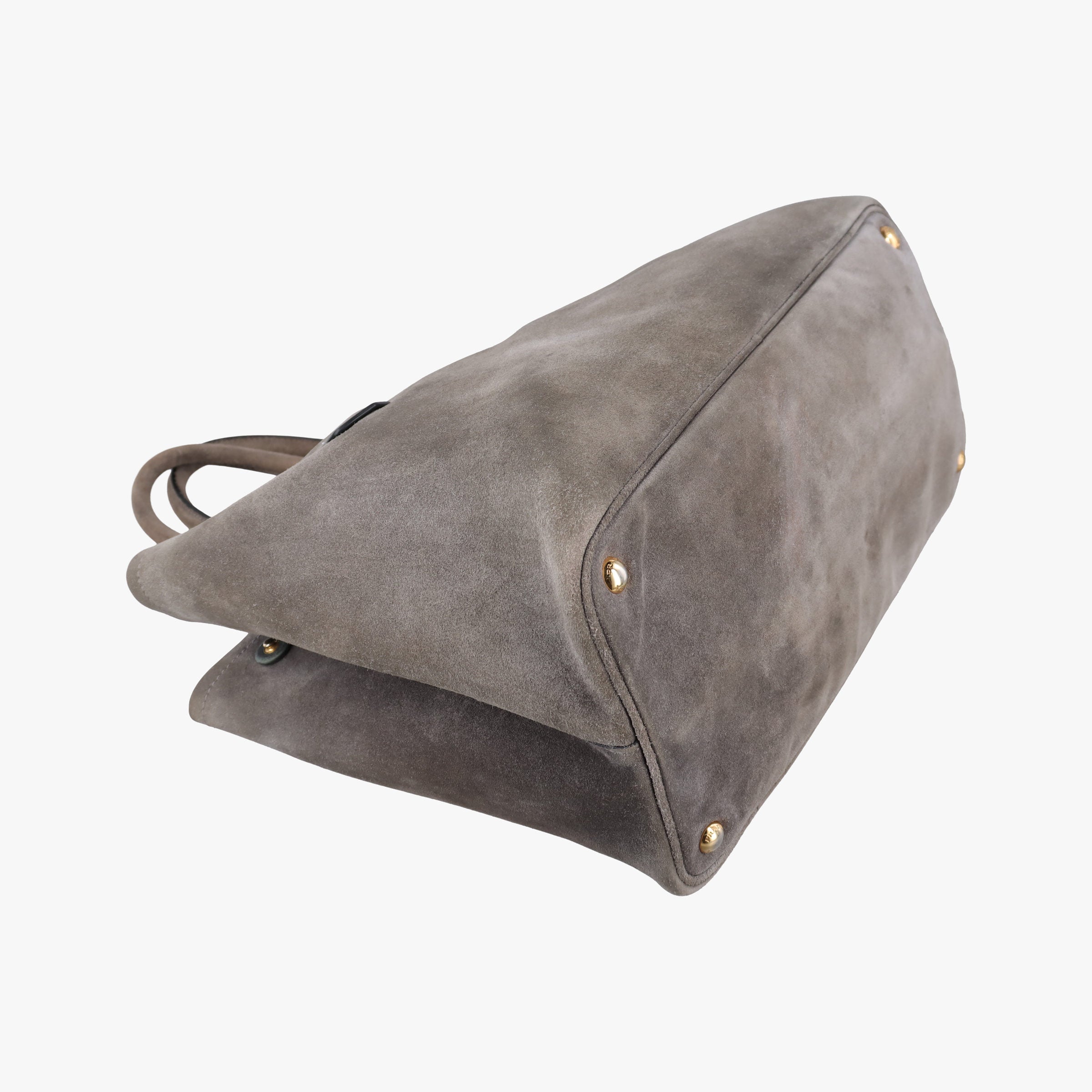 Pre-owned Prada Double Cuir Brown Suede  shoulderbag | stylenewstar