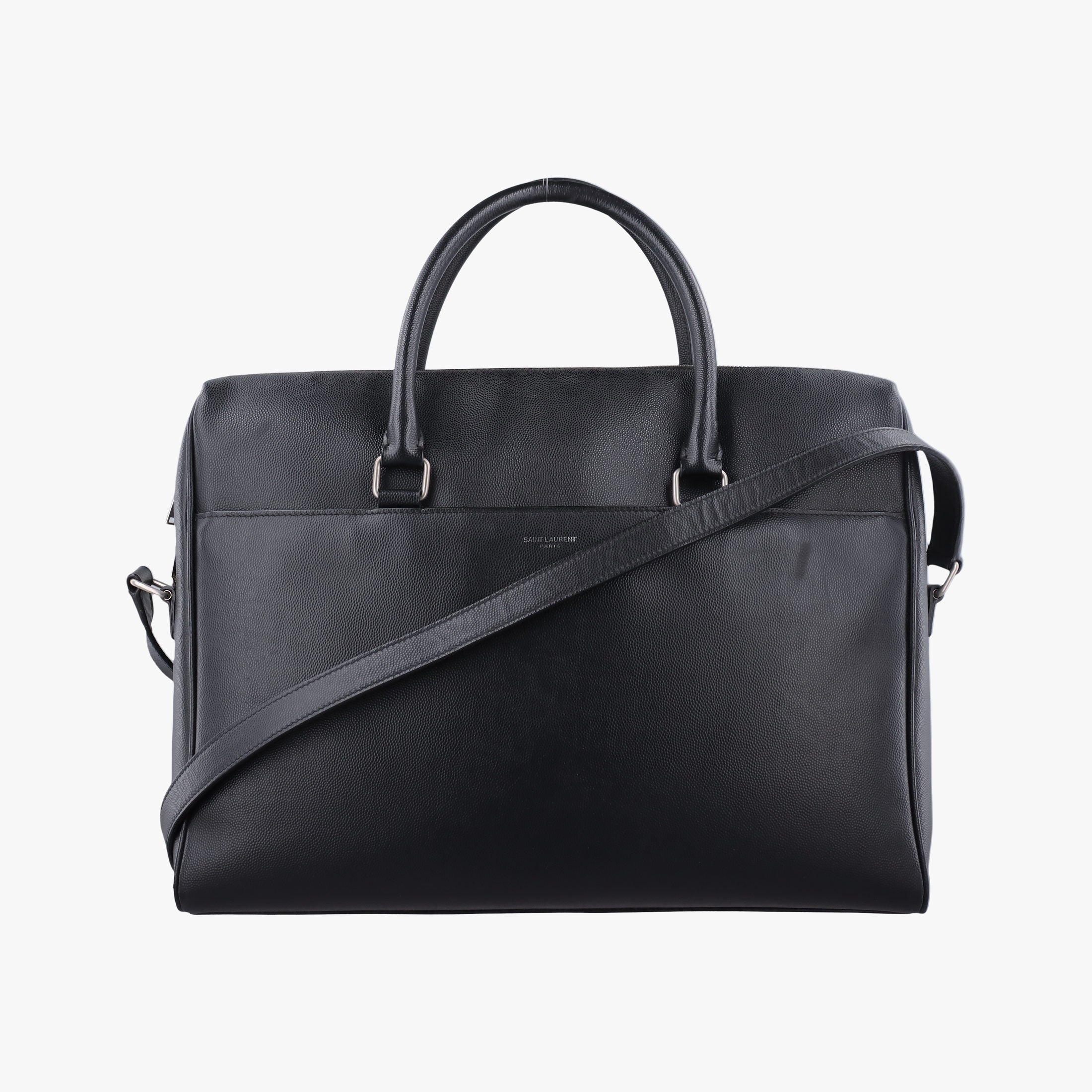 Pre-owned Yves Saint Laurent Briefcase Black Caviar Leather 556999 shoulderbag | stylenewstar