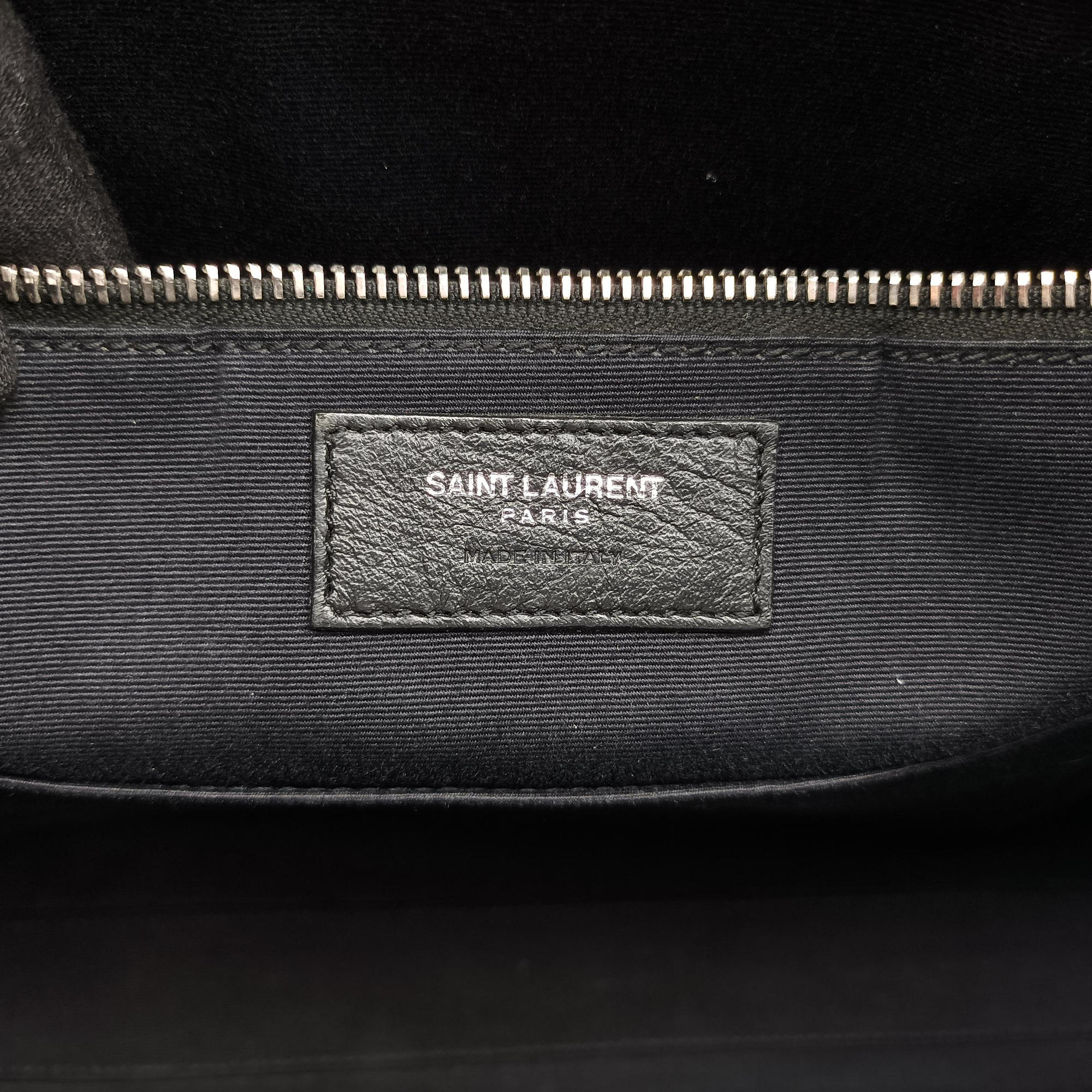 Pre-owned Yves Saint Laurent Briefcase Black Caviar Leather 556999 shoulderbag | stylenewstar