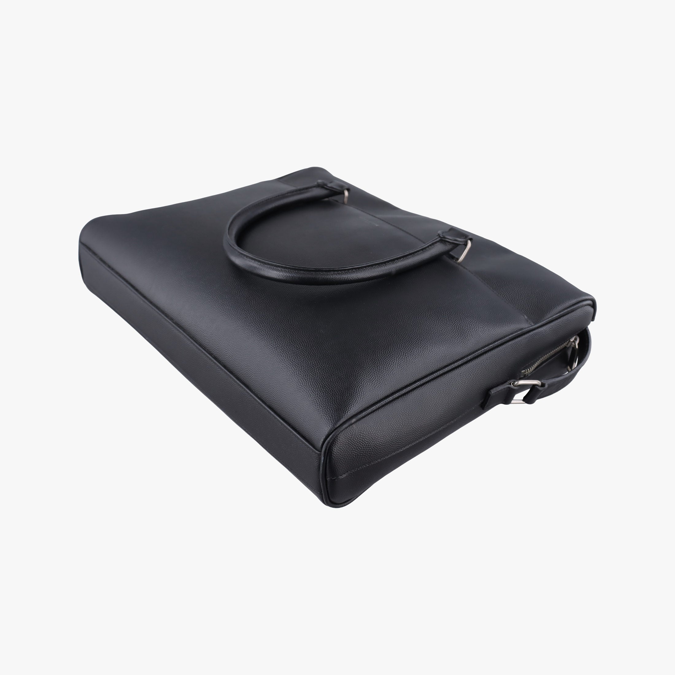 Pre-owned Yves Saint Laurent Briefcase Black Caviar Leather 556999 shoulderbag | stylenewstar