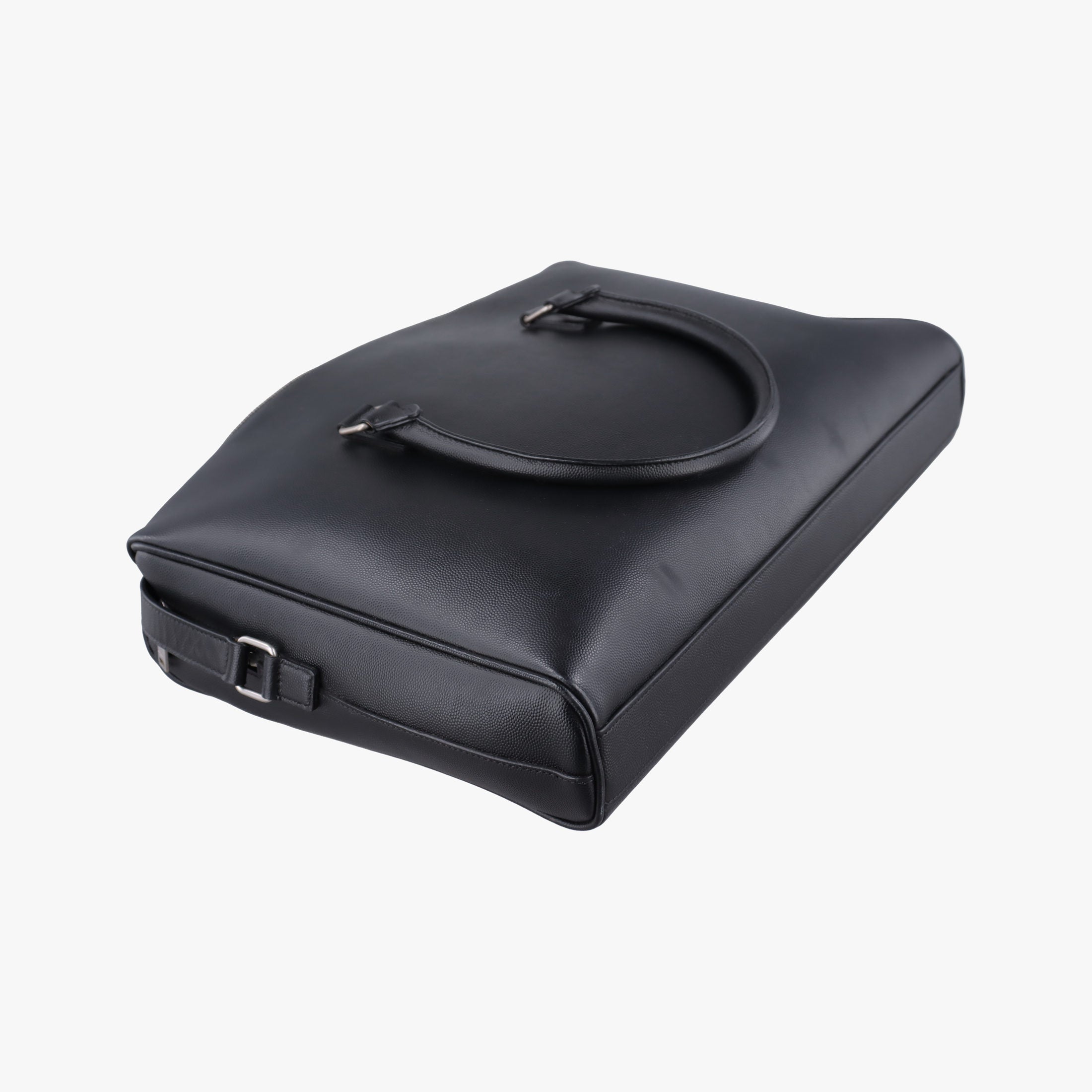 Pre-owned Yves Saint Laurent Briefcase Black Caviar Leather 556999 shoulderbag | stylenewstar