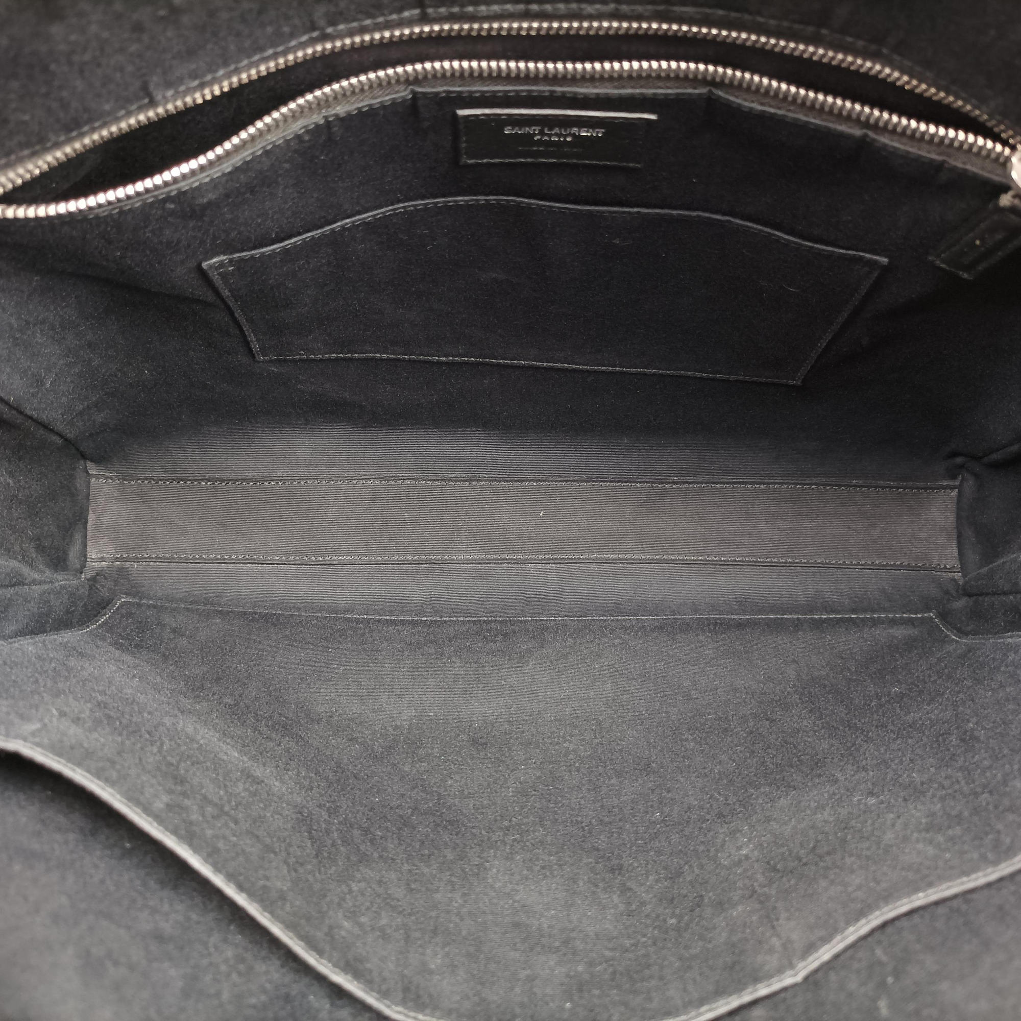 Pre-owned Yves Saint Laurent Briefcase Black Caviar Leather 556999 shoulderbag | stylenewstar