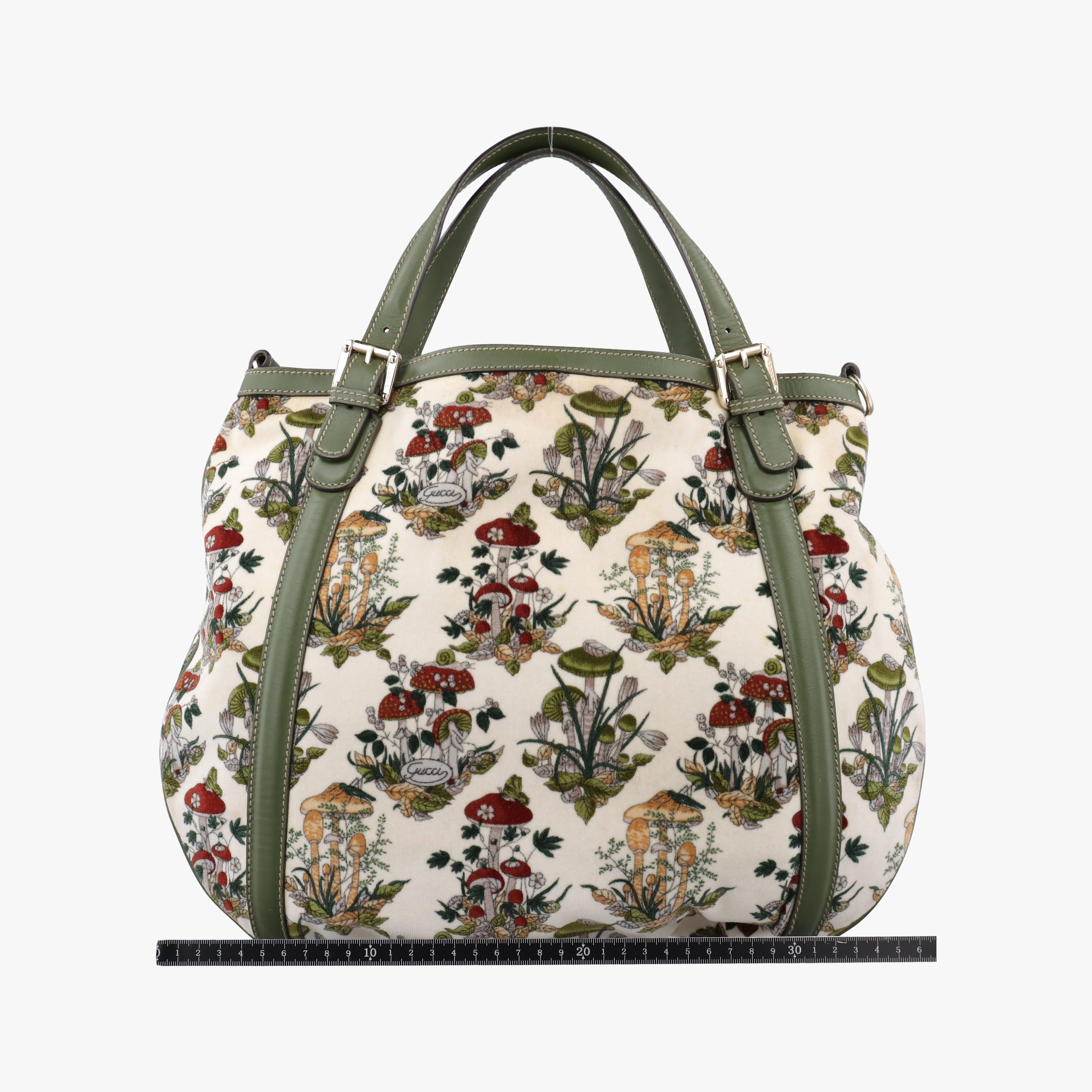 Pre-owned Gucci Interlocking GG Mushroom Flora Multicolour velour 162886 shoulderbag | stylenewstar