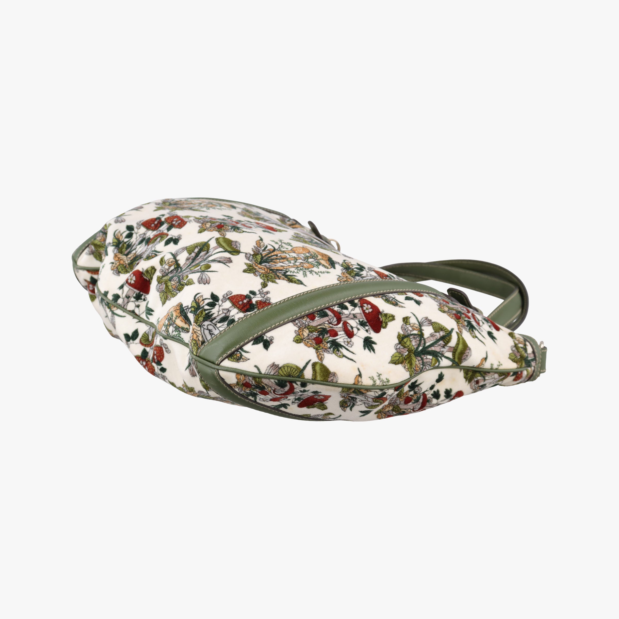 Pre-owned Gucci Interlocking GG Mushroom Flora Multicolour velour 162886 shoulderbag | stylenewstar