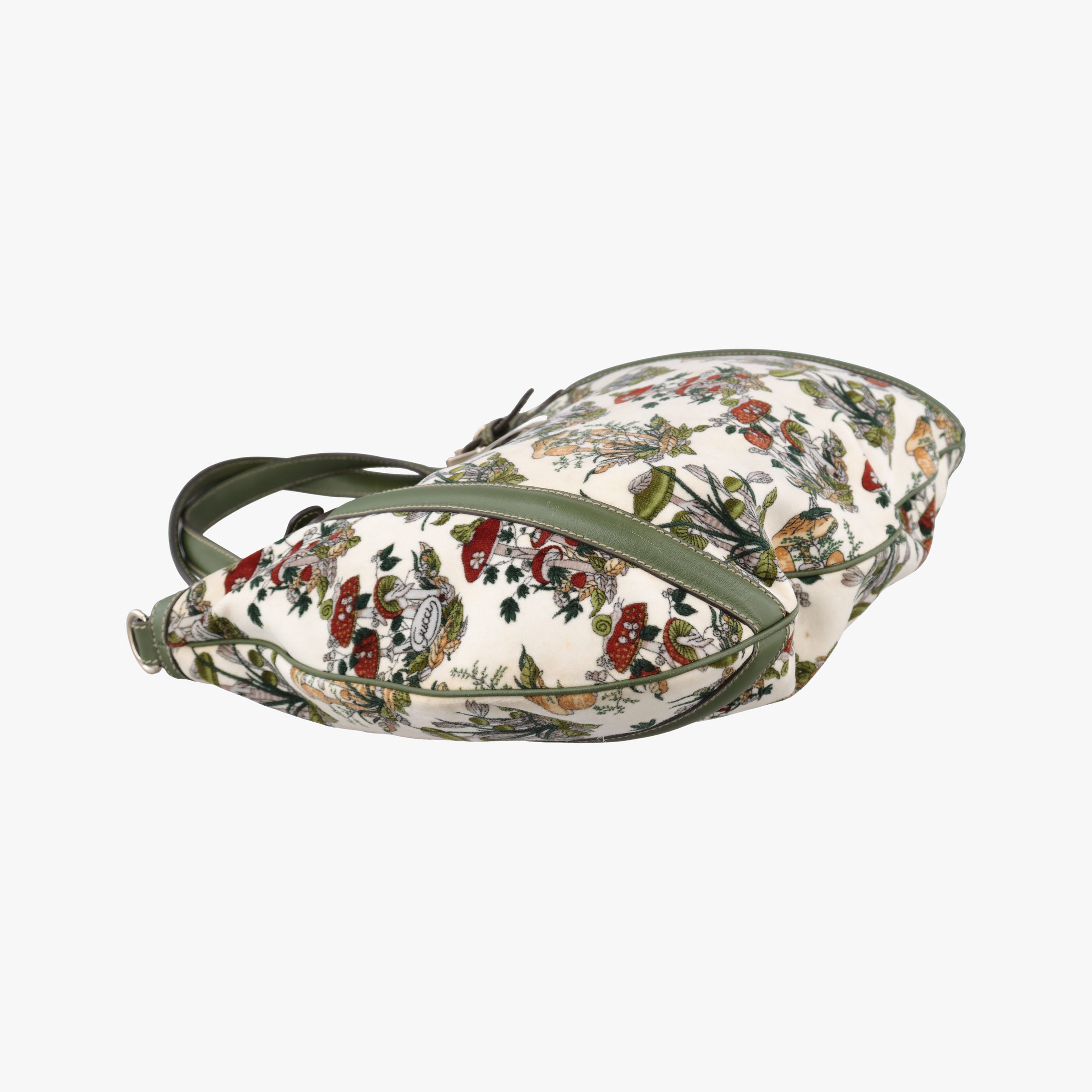 Pre-owned Gucci Interlocking GG Mushroom Flora Multicolour velour 162886 shoulderbag | stylenewstar