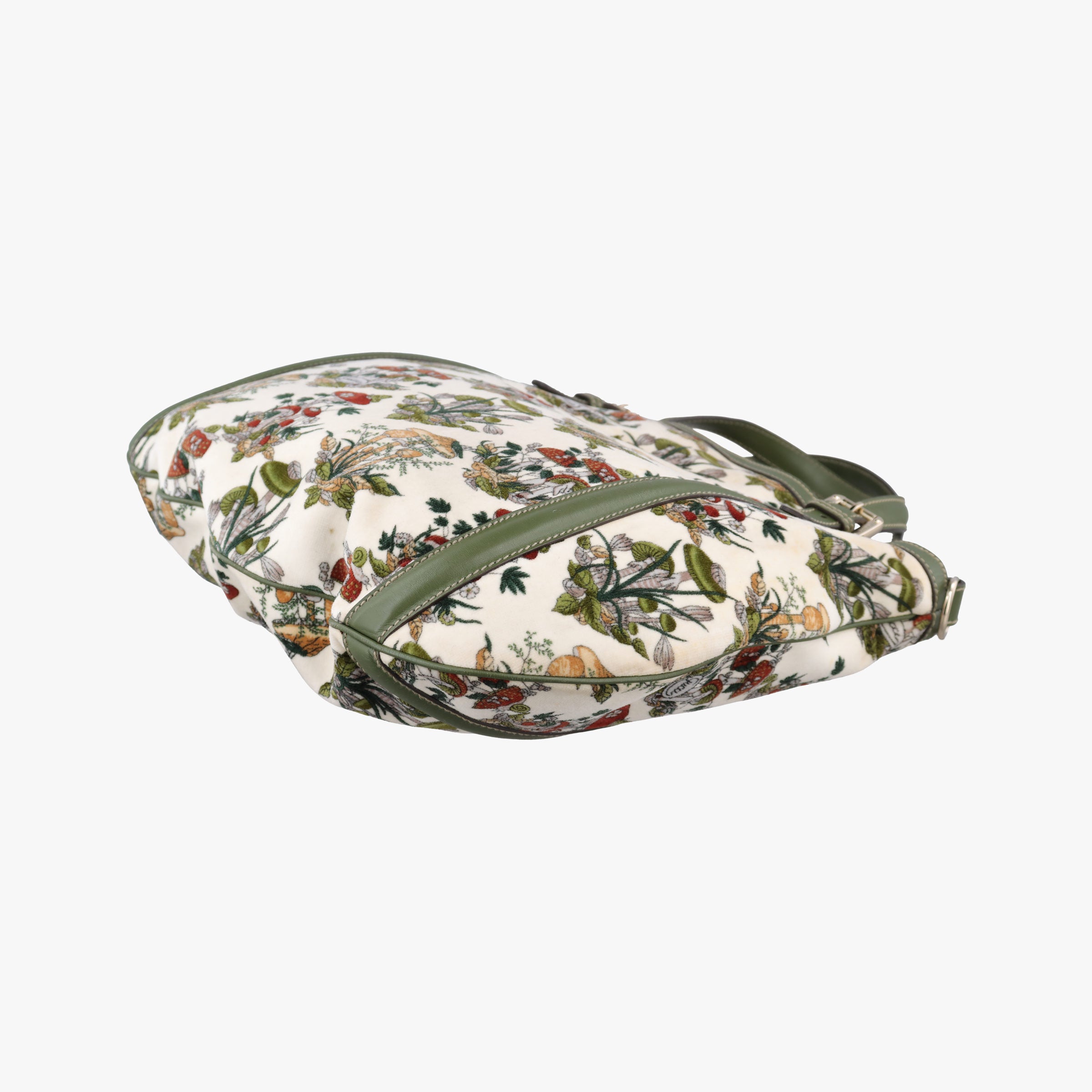 Pre-owned Gucci Interlocking GG Mushroom Flora Multicolour velour 162886 shoulderbag | stylenewstar