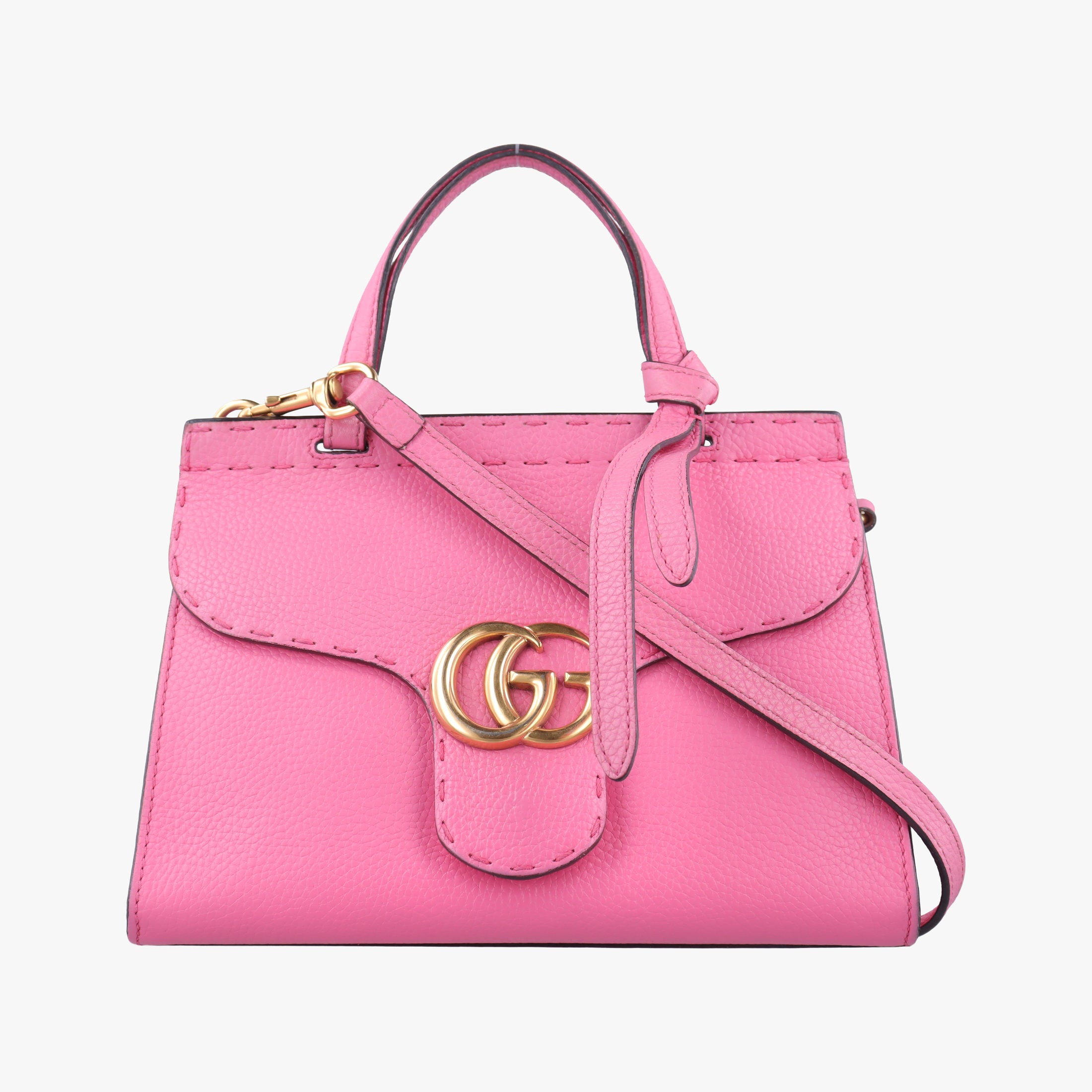 Secondhand Gucci GG Marmont Pink Leather 442622 shoulderbag | stylenewstar